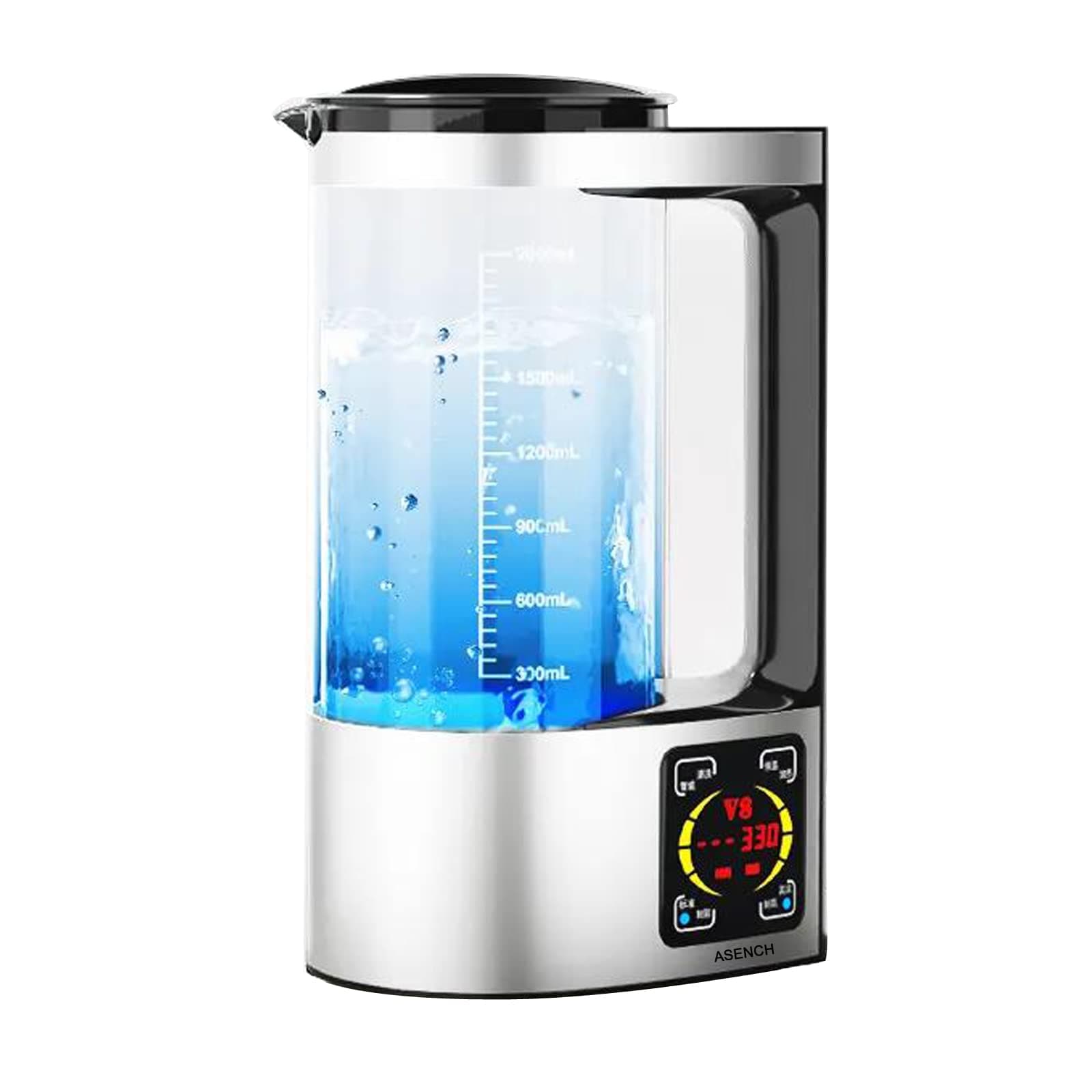 Hydrogen Water Generator Portable Ionizer Machine Hydrogen Rich Water Maker 2L Large Capacity ConstantTemperature Heating Microelectrolysis Hydrogen Water Health Cup Home Office Use