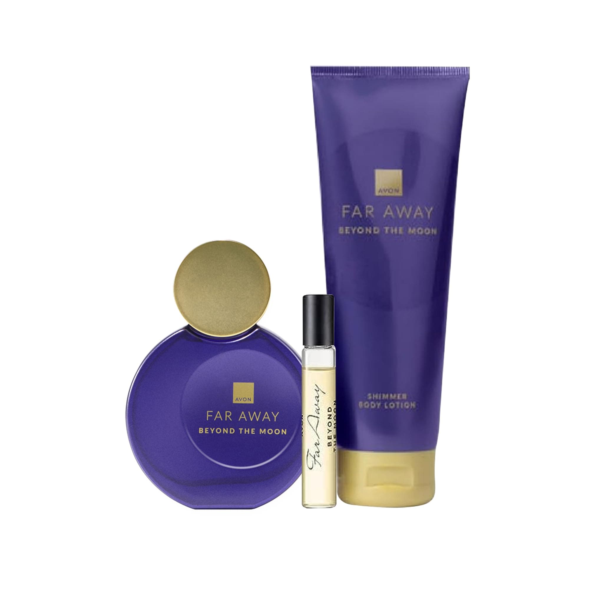 Far Away Beyond the Moon Eau de Parfum Set (Pack of 3) Contains Eau De Parfum, Body Lotion and Purse Spray, Oriental and Gourmand Scent, Long Lasting Formula