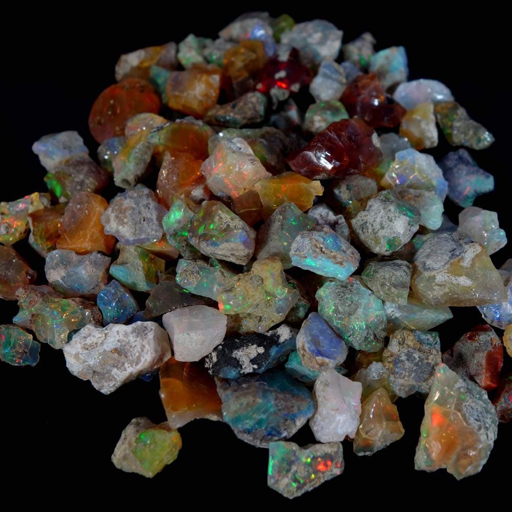 dadu_creationdadu_creation 100% Natural Multi Flash Unheated Ethiopian Fire Opal Rough Specimen Impressive JG-116