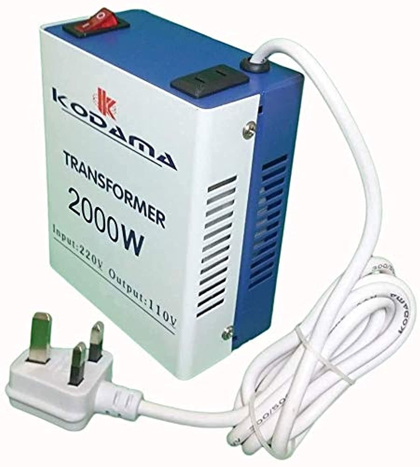 Kodama 2000W 220V To 110V Step Down Power Converter Voltage Universal 3 Pin UK Plug Transformer