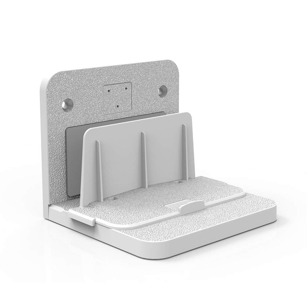 Adjustable Universal Small Device Wall Mount, YIHUNION Bracket for Android Apple TV Box Cable Digital Media Players Modems Router Streaming Media Devices Hard Driver (White)