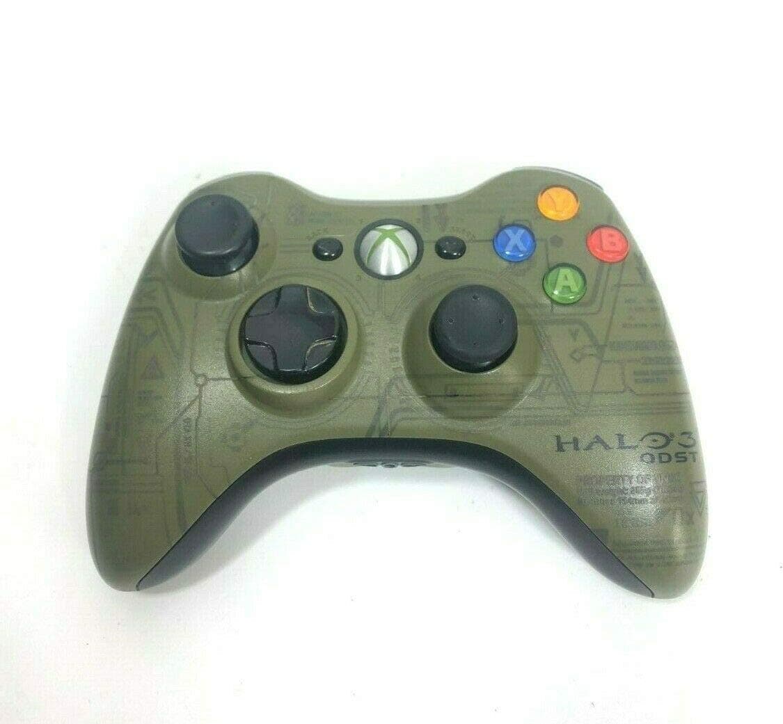 Halo 3 ODST Special Edition Green Controller, Compatible with Microsoft Xbox 360 - (Shipped in Bulk Packaging) (Renewed)