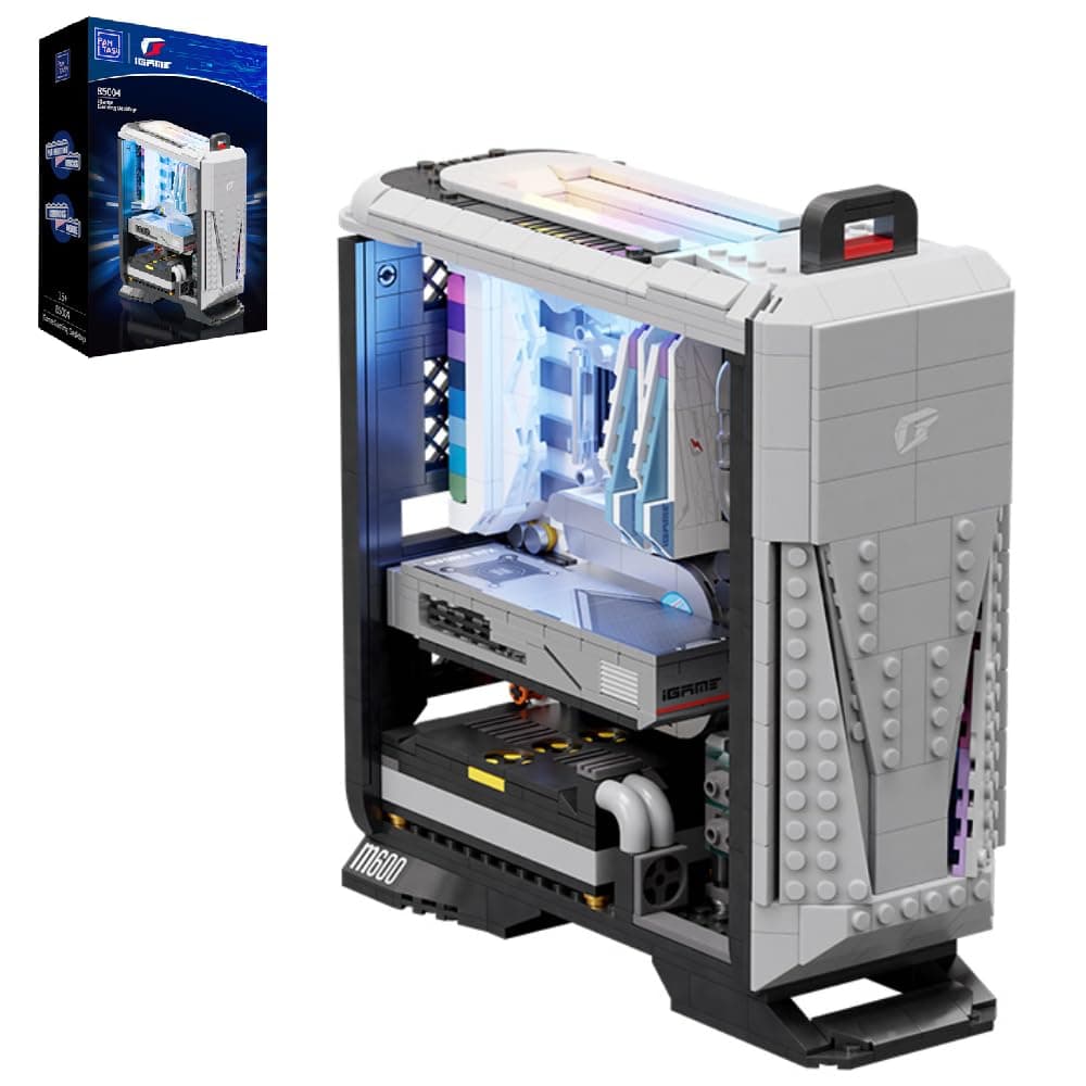 - Technic Clamping Building Blocks Set PC Desktop Computer Building Set for Adult, PC Desktop Computer Building Kit, Creative Collectible Build-and-Display Model for Home or Office