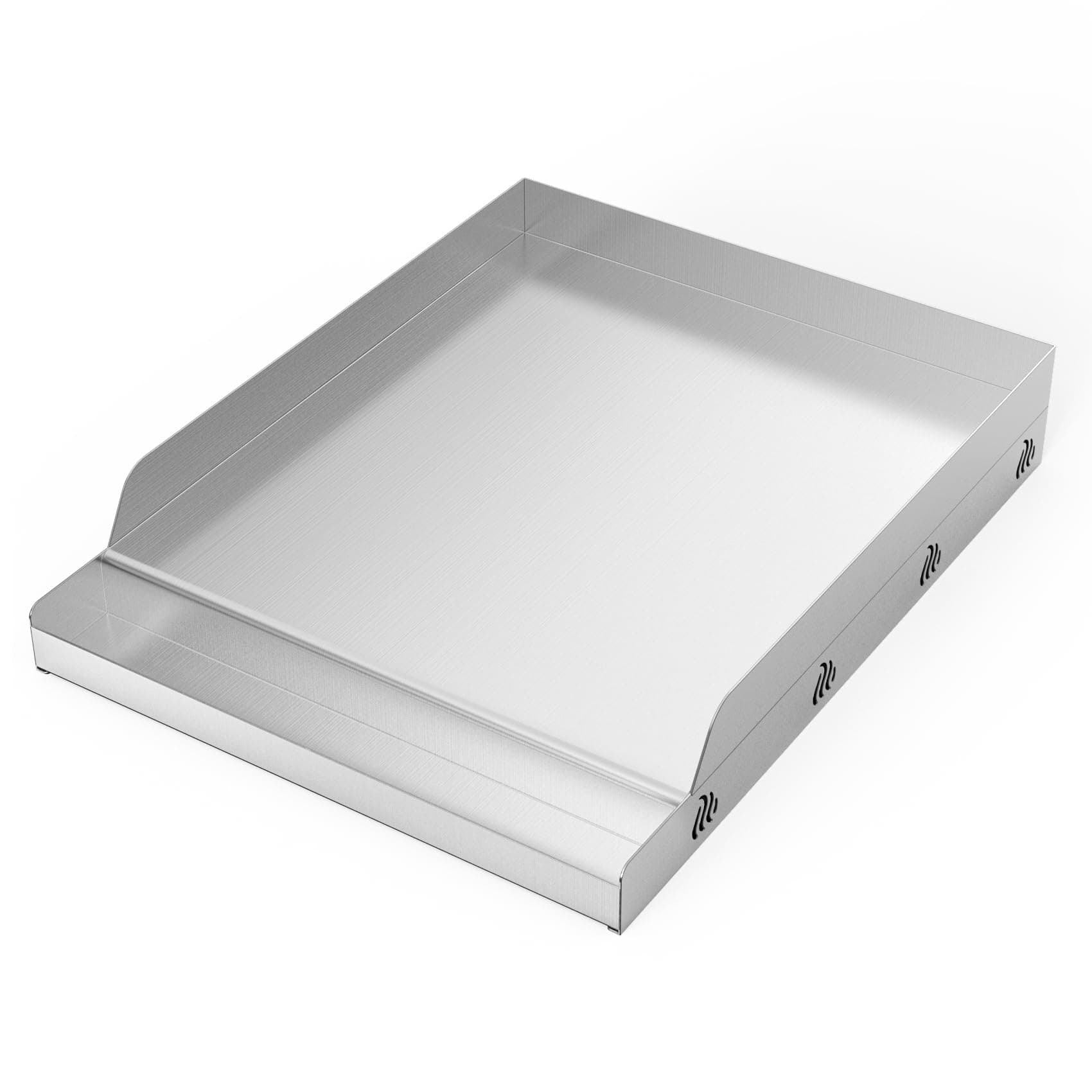 only fire Stainless Steel BBQ Cooking Griddle, Universal Flat Top Griddle for Most Charcoal/Gas Grills, Camping, Tailgating, and Parties, 12.5"×16"