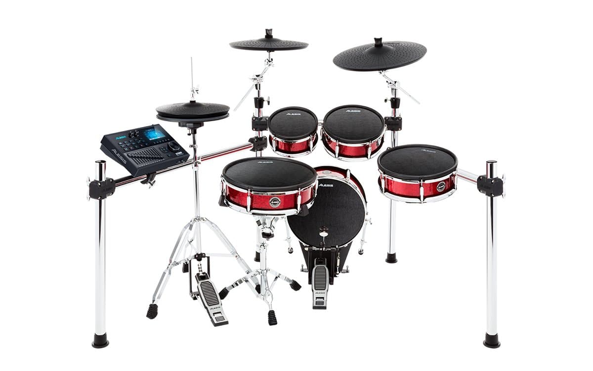 Strike Zone 8-Piece Professional Electronic Drum Kit with Mesh Heads (Black)