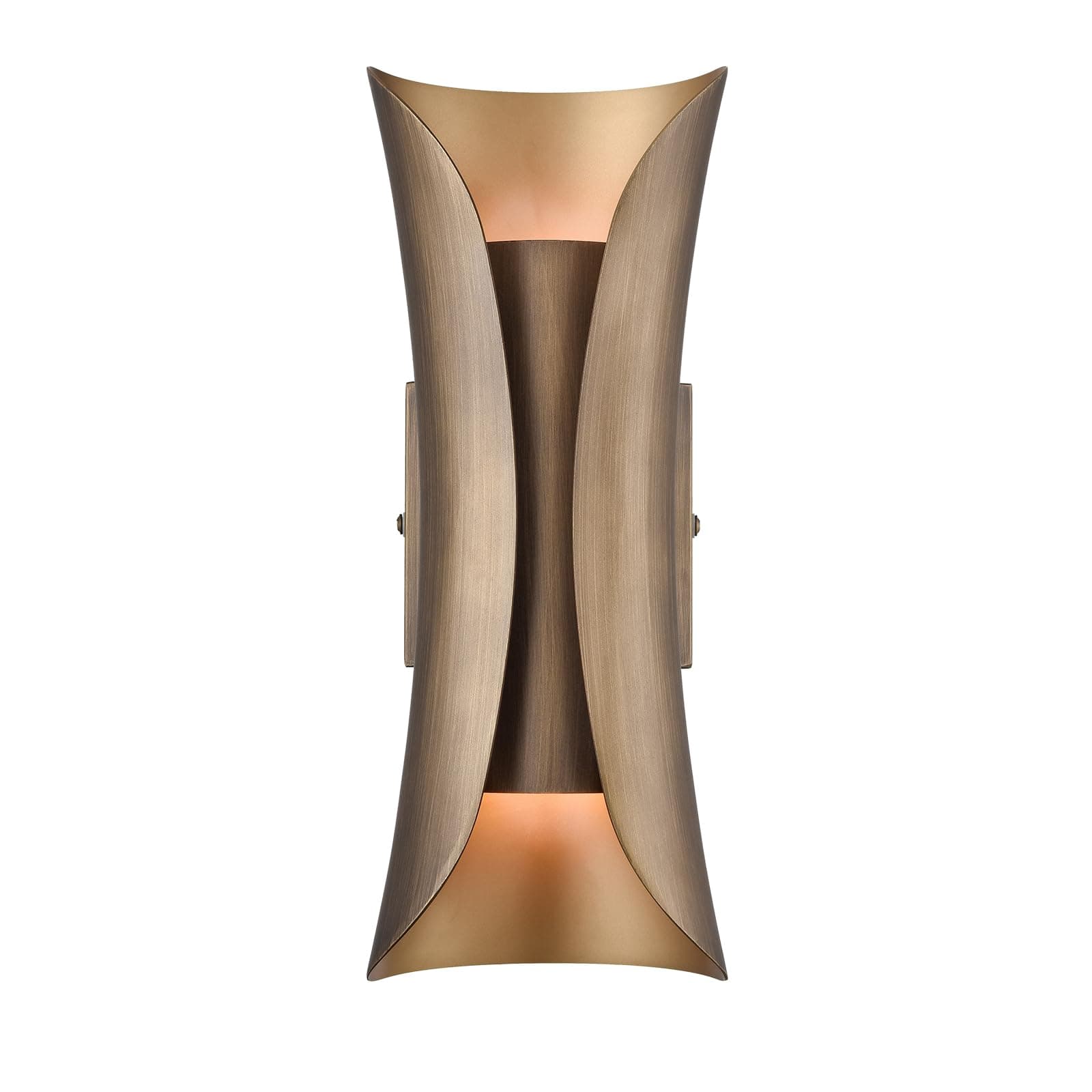 CLAXY Mid-Century Wall Sconce 2-Light Brushed Brass Wall Light for Bathroom Bedroom-Updated Canopy