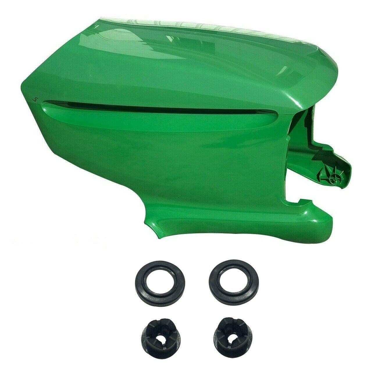 Kumar Bros USA Upper & Lower Hood Kit Compatible With John Deere AM132530 AM131759 LT180 LTR180 LT190 - Green Plastic - Front Upper & Lower - Modern Style