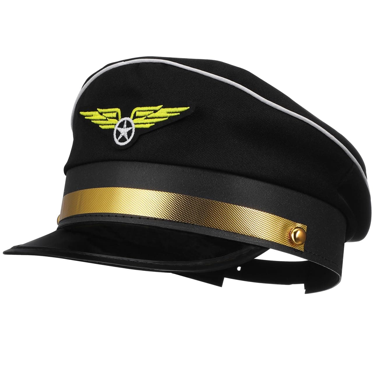 Kids Airline Costume Hat - Adjustable Uniform Pilot Hat