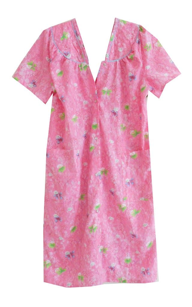 Trapunta Plisse Snap Front Duster Housecoat (Party)