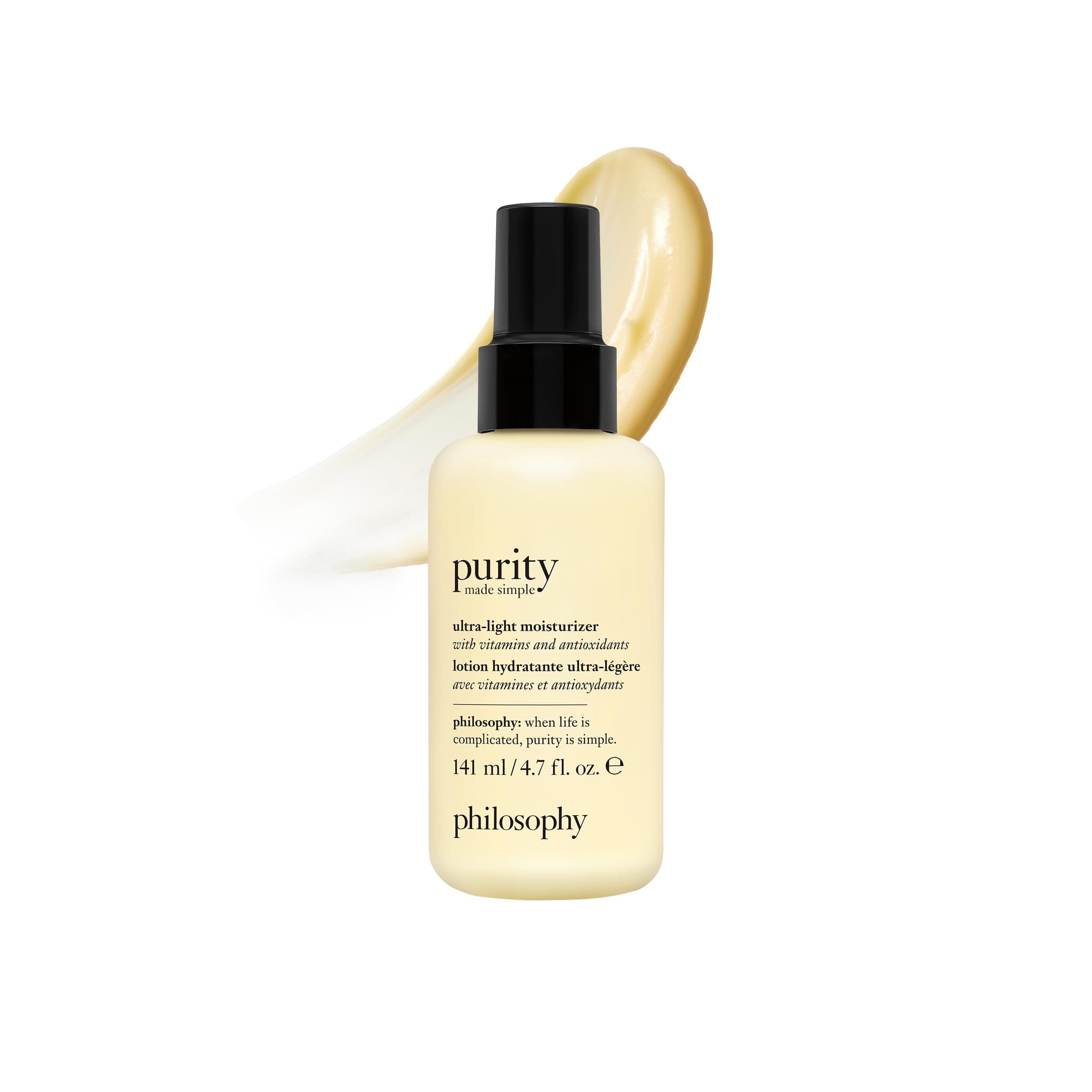 philosophy purity made simple pore face moisturizer - with vitamins C & E, green tea, meadowfoam seed oil & chia seed oil - ultra-light nourishing formula delivers 24-hour hydration