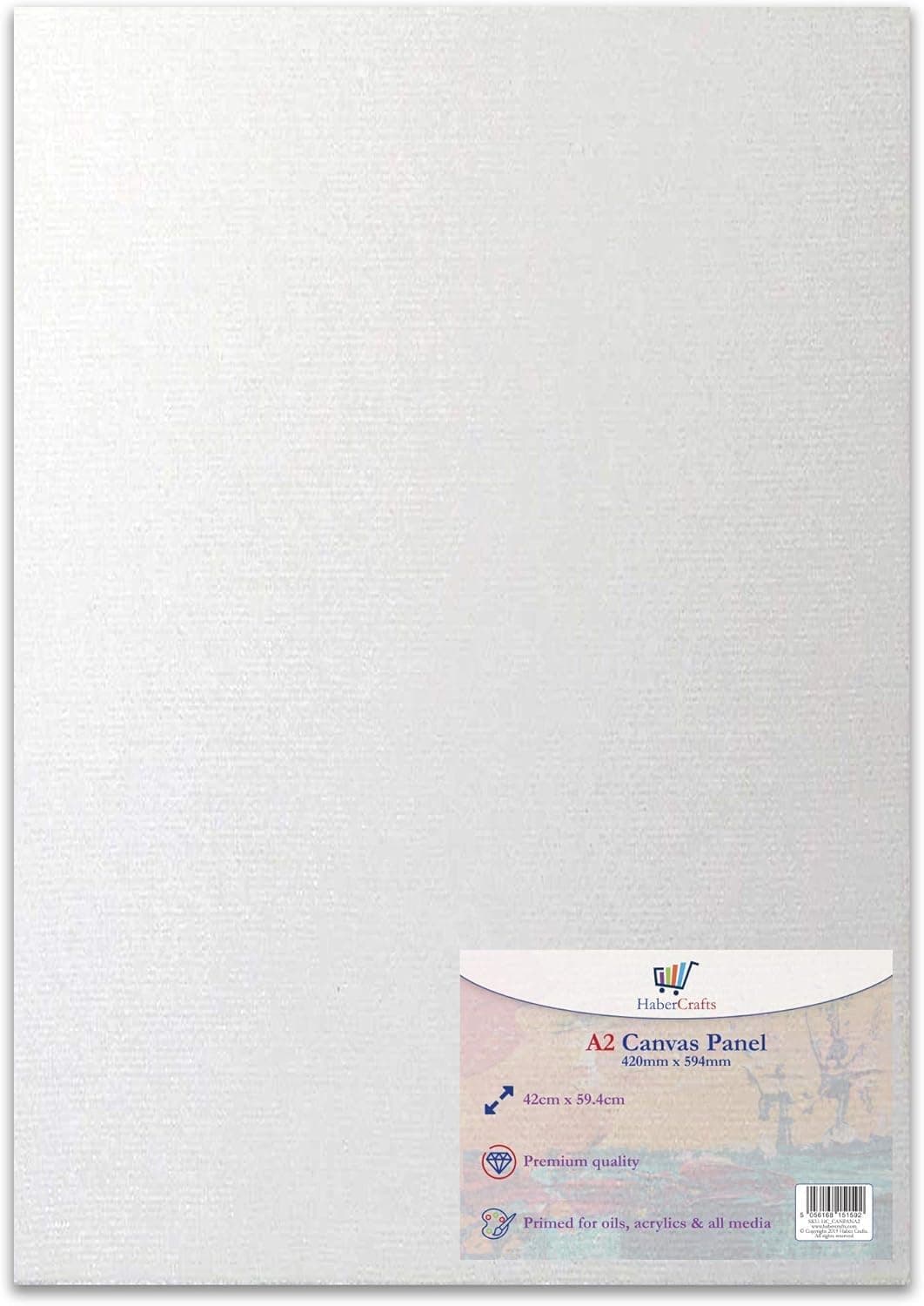 Canvas Panel Stretched Blank Canvas Board Primed Artist Boards 100% Cotton for Oil Paint Acrylic Painting Mixed Media Acid Free White Canvases Art Painting Panel (A2 (420 x 594mm))