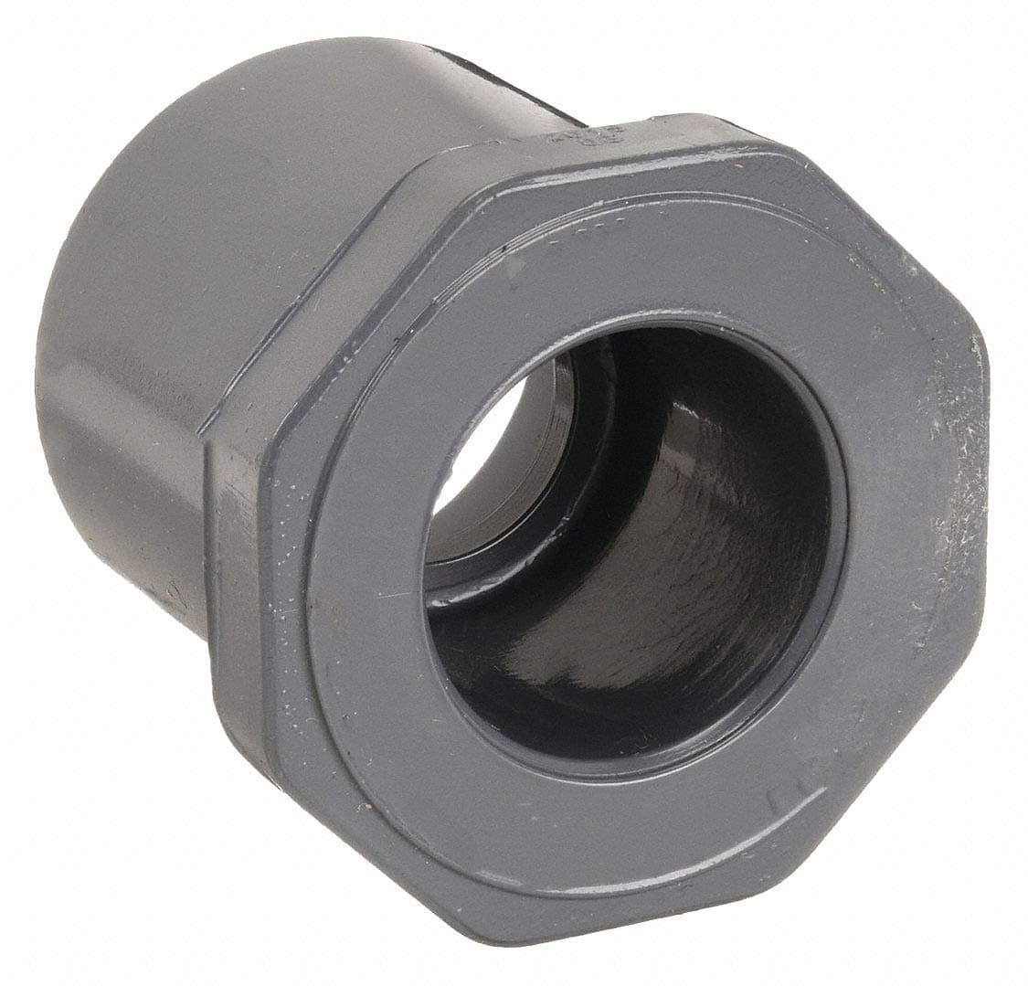 Nibco 837-339 4518 PVC Reducer Bushing, SPIG x Socket, 3" x 2-1/2" Pipe Size