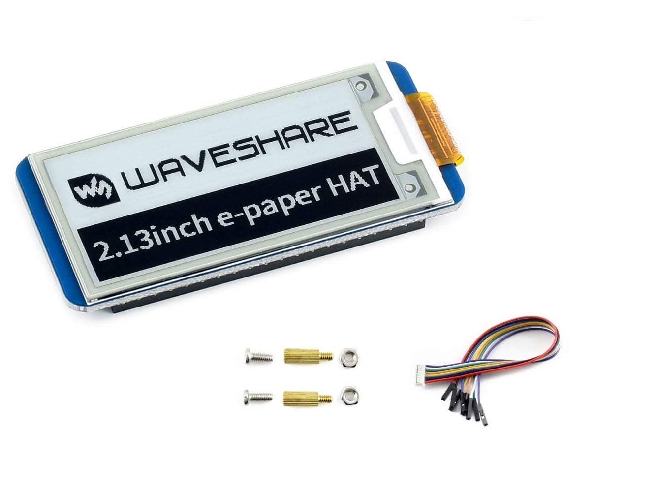 2.13inch E-paper Display HAT V4 Version 250x122 Resolution 3.3V/5V Two-Color e-ink Display epaper Screen for Raspberry Pi 4B/3B+/3B/Zero/Zero W/Zero WH, Partial Refresh, SPI Interface