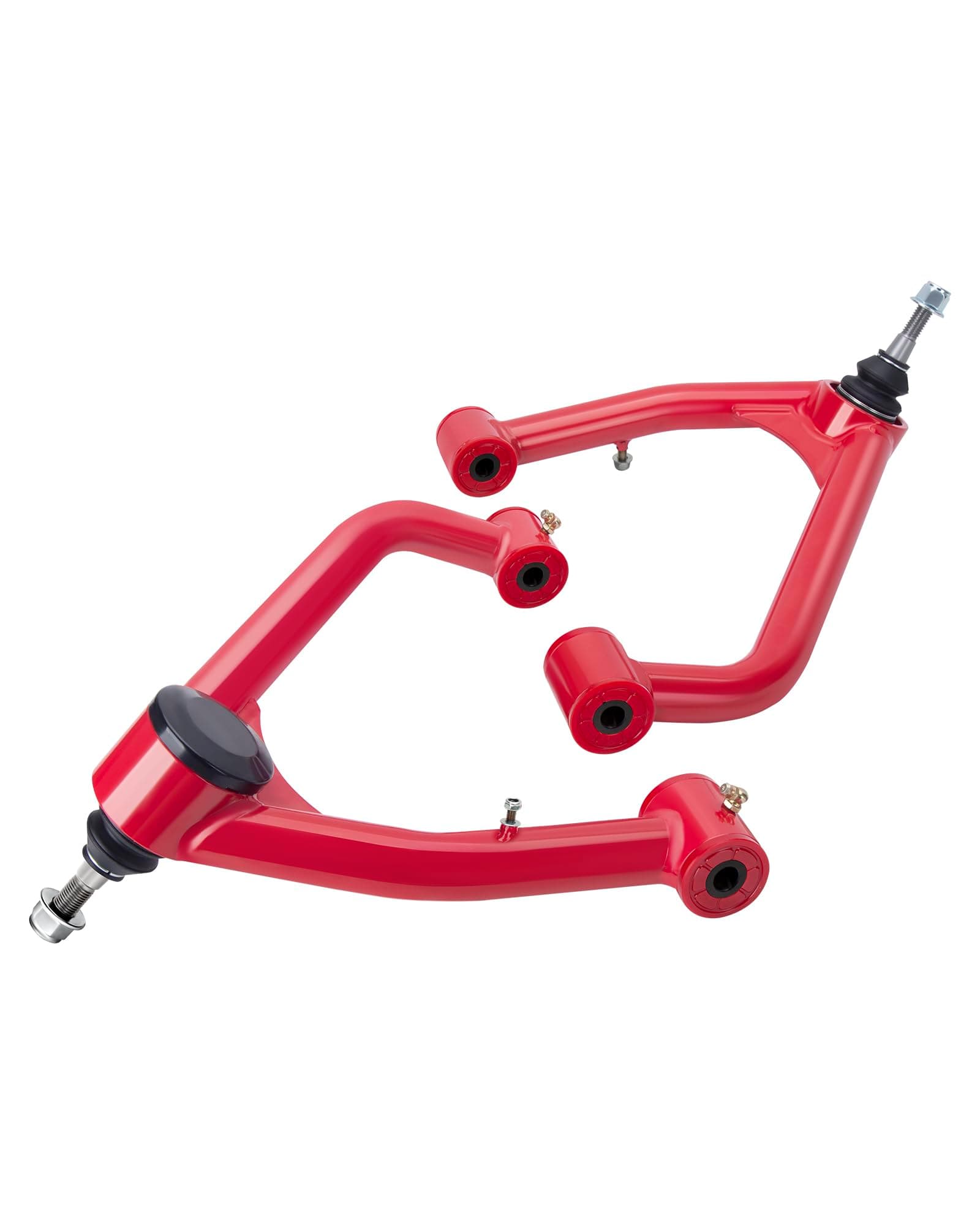 Upper Control Arm for 2007-2018 Silverado Sierra 1500, 2-4" Lift Front Control Arm for Chevy Tahoe Suburban GMC Yukon, Red Suspension Control Arms with Adjuatable Ball Joint Replace OEM Arms