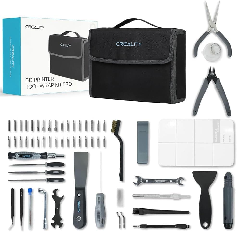 3D Printer Tool Kit Pro 74PCS, Model Post-Processing Tool, Nozzle Cleaning Set, Finishing, Deburring, Removing Tools including Cleaning Needles, Tweezers, Knifies, Suitable for All 3D Printer