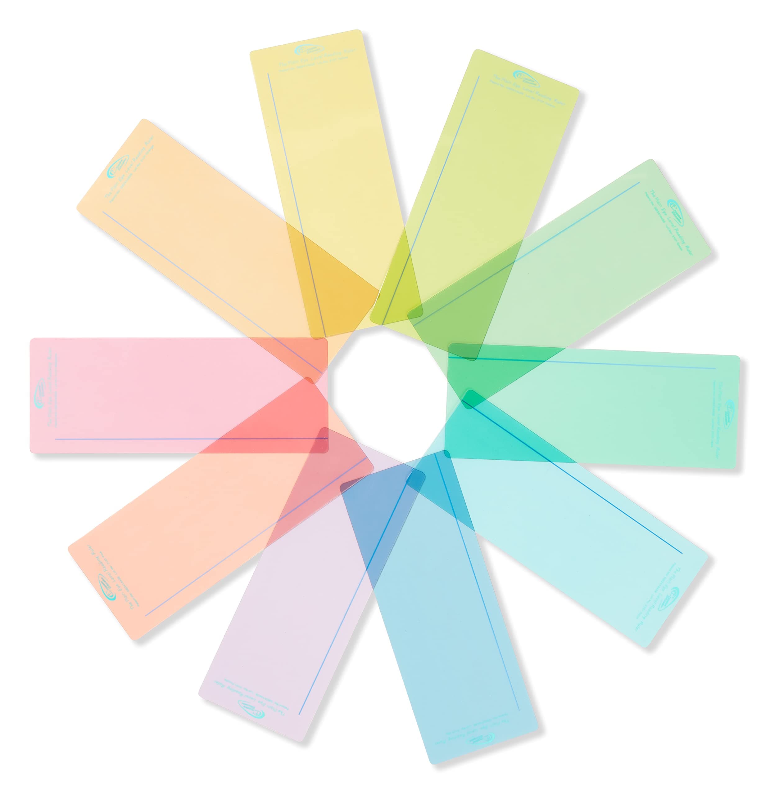 – The Original Plain Window Reading Ruler Overlays - Multi-Colour (Pack of 10) by Crossbow Education UK- Dyslexia Aids and Visual Stress Specialists