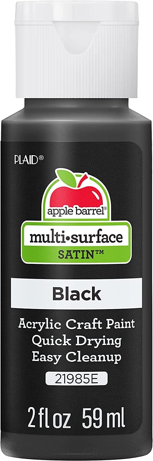 Apple Barrel Acrylic Paint, Black, 2oz