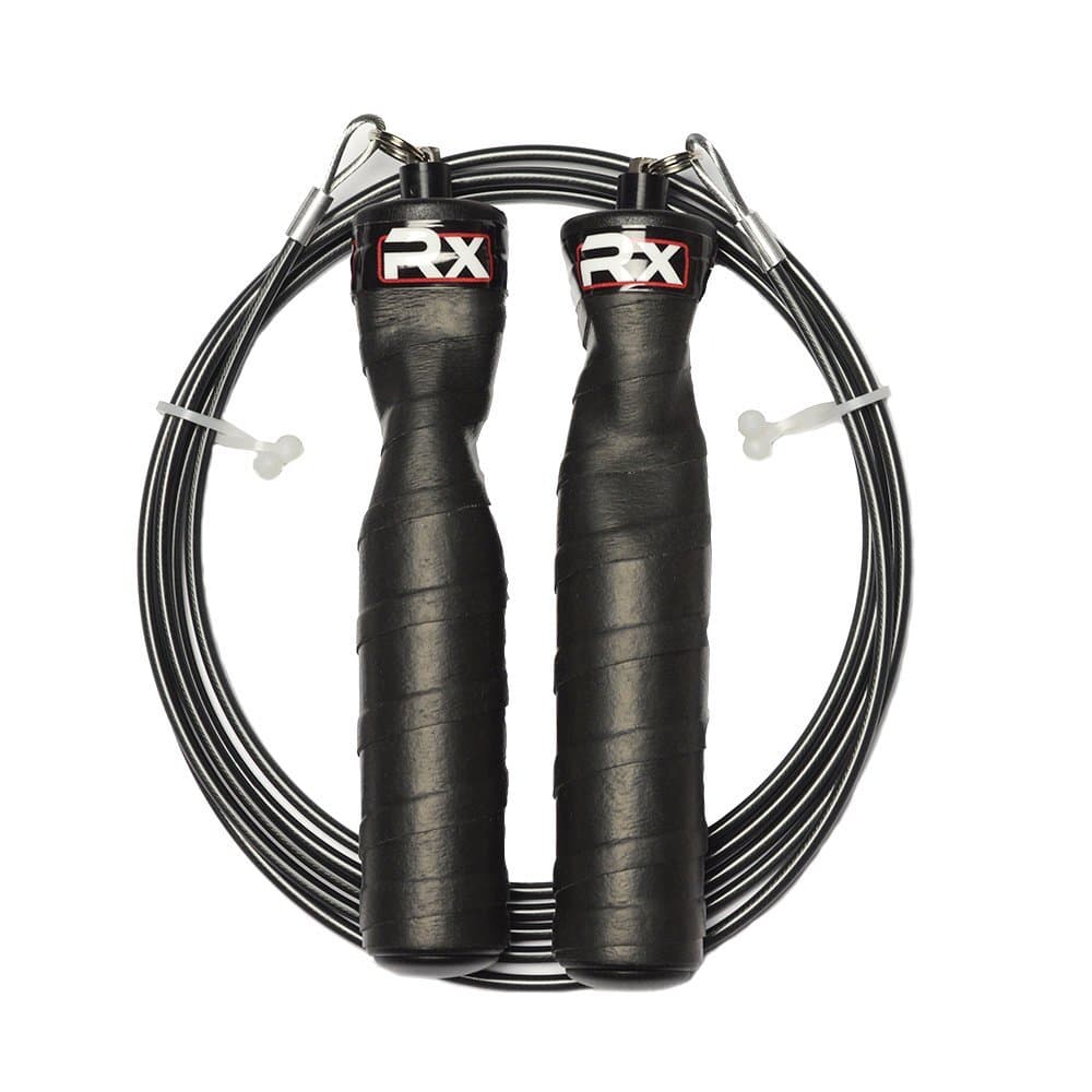 RX Jump Rope - Black Ops Handles with Trans Black Cable in Buff 3.4 or Ultra 1.8 (8'4", Ultra 1.8)