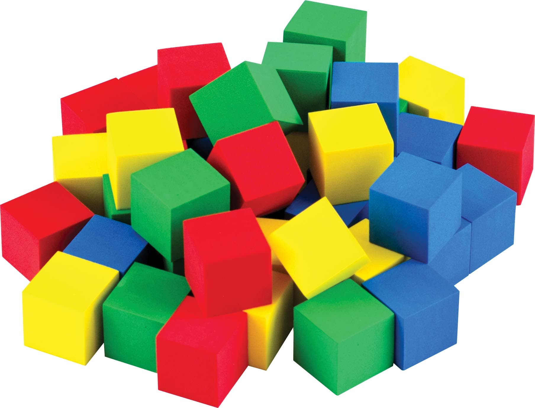 Stem Basics: Multicolor 3/4" Foam Cubes - 40 Count