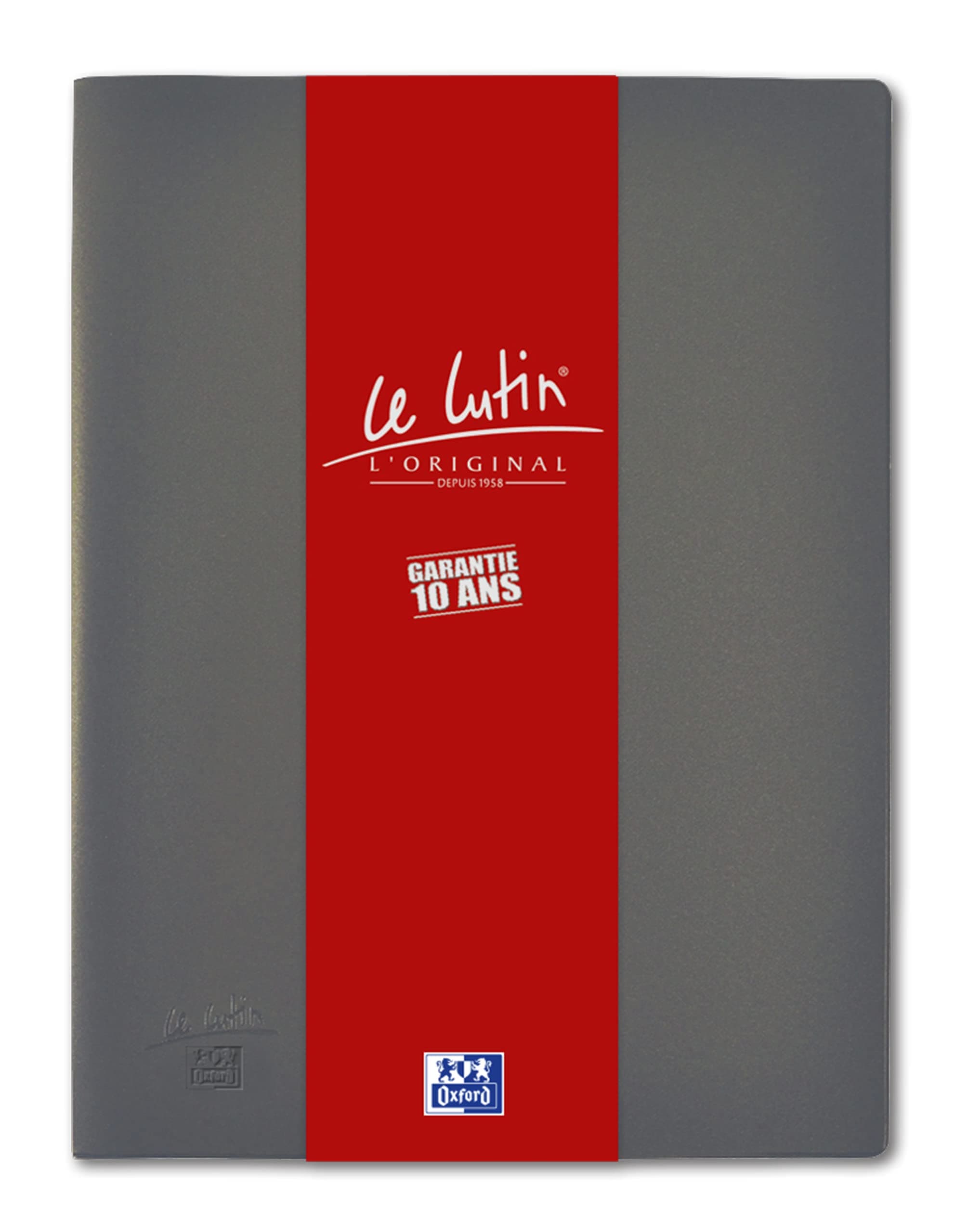 OXFORD Le Lutin® L'Original Document Folder A4 80 Pages / 40 Pockets PVC Grey