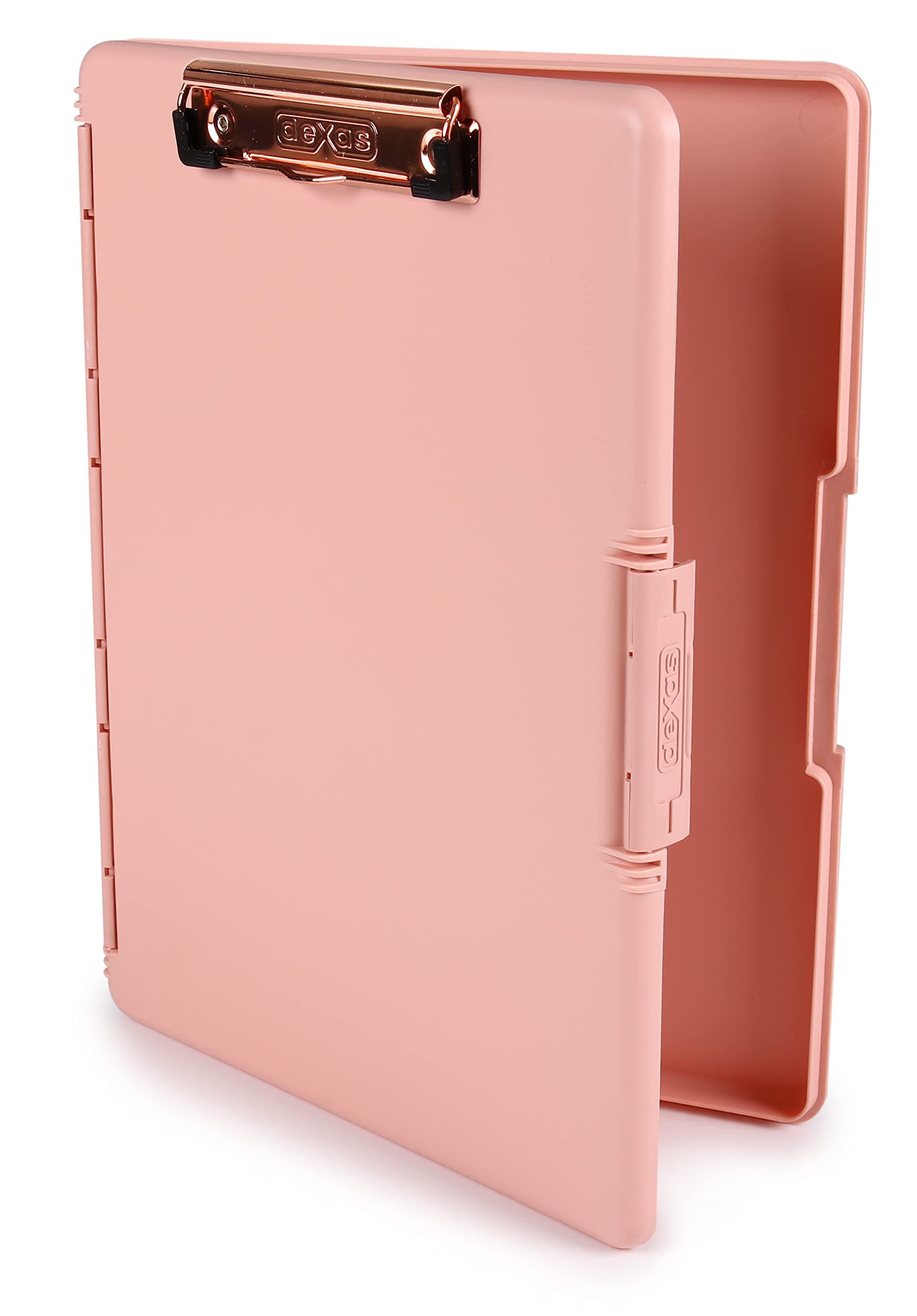 Dexas Slimcase 2 Storage Clipboard with Side Opening, Blush Pink with Rose Gold Clip, Office Supplies Clipboards to Carry and Store, A4 Holder, Combine Style and Functionality, Nurses Clipboard