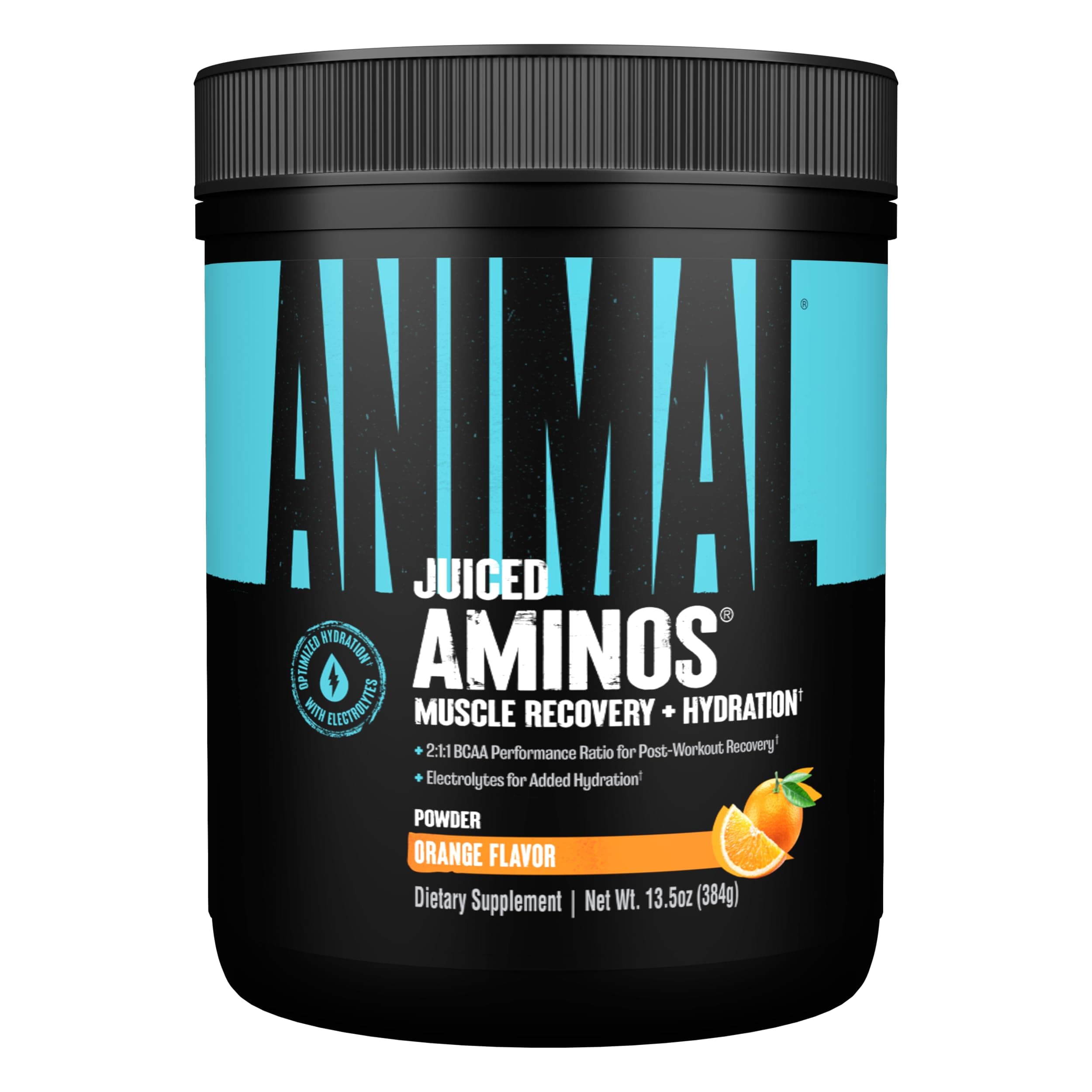 Juiced Amino Acids - BCAA Powder EAA Matrix Plus Hydration with Electrolytes and Sea Salt Anytime Recovery and Improved Performance, Orange Flavor, 30 Servings