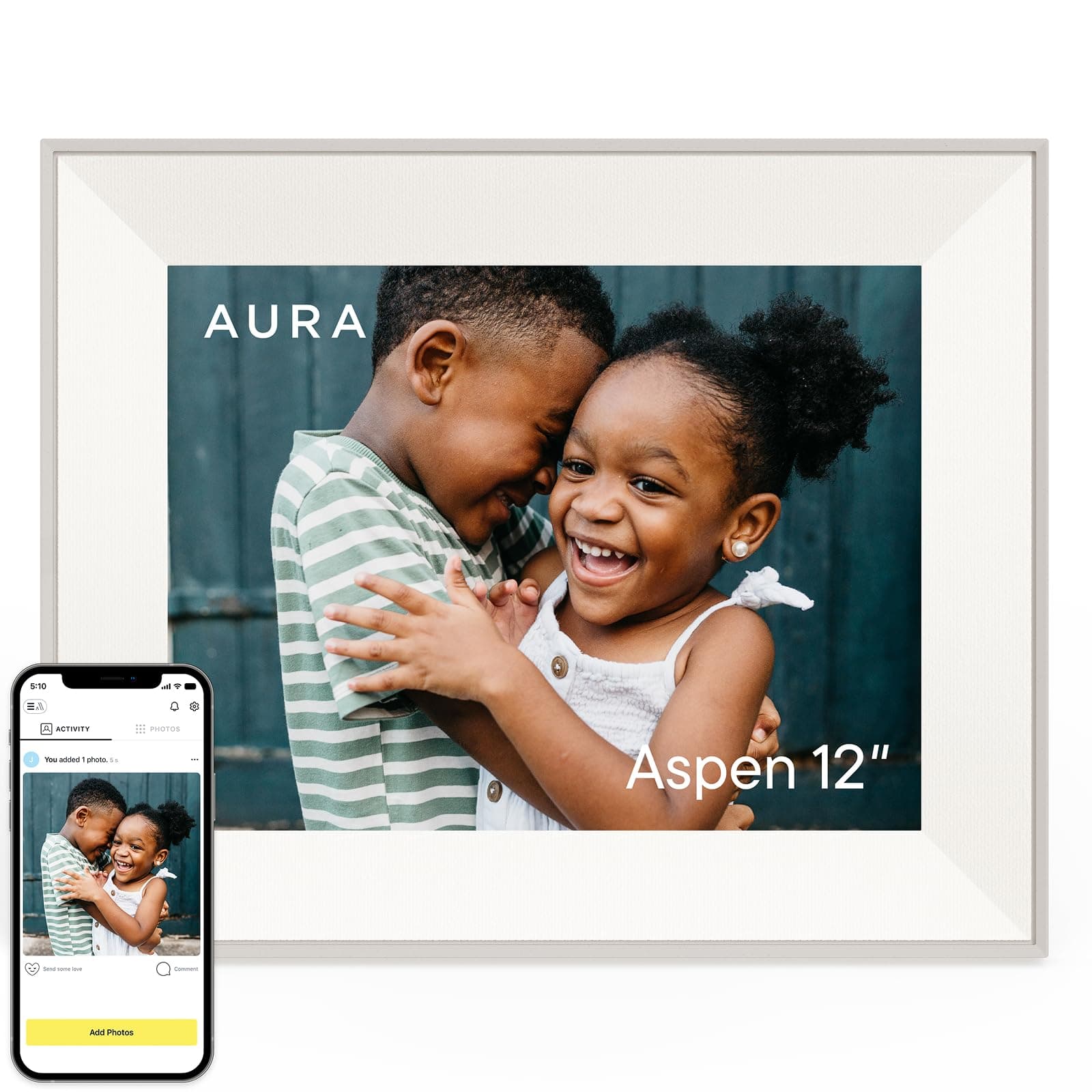 Aspen 12" | Aura's Most Versatile HD Digital Picture Frame