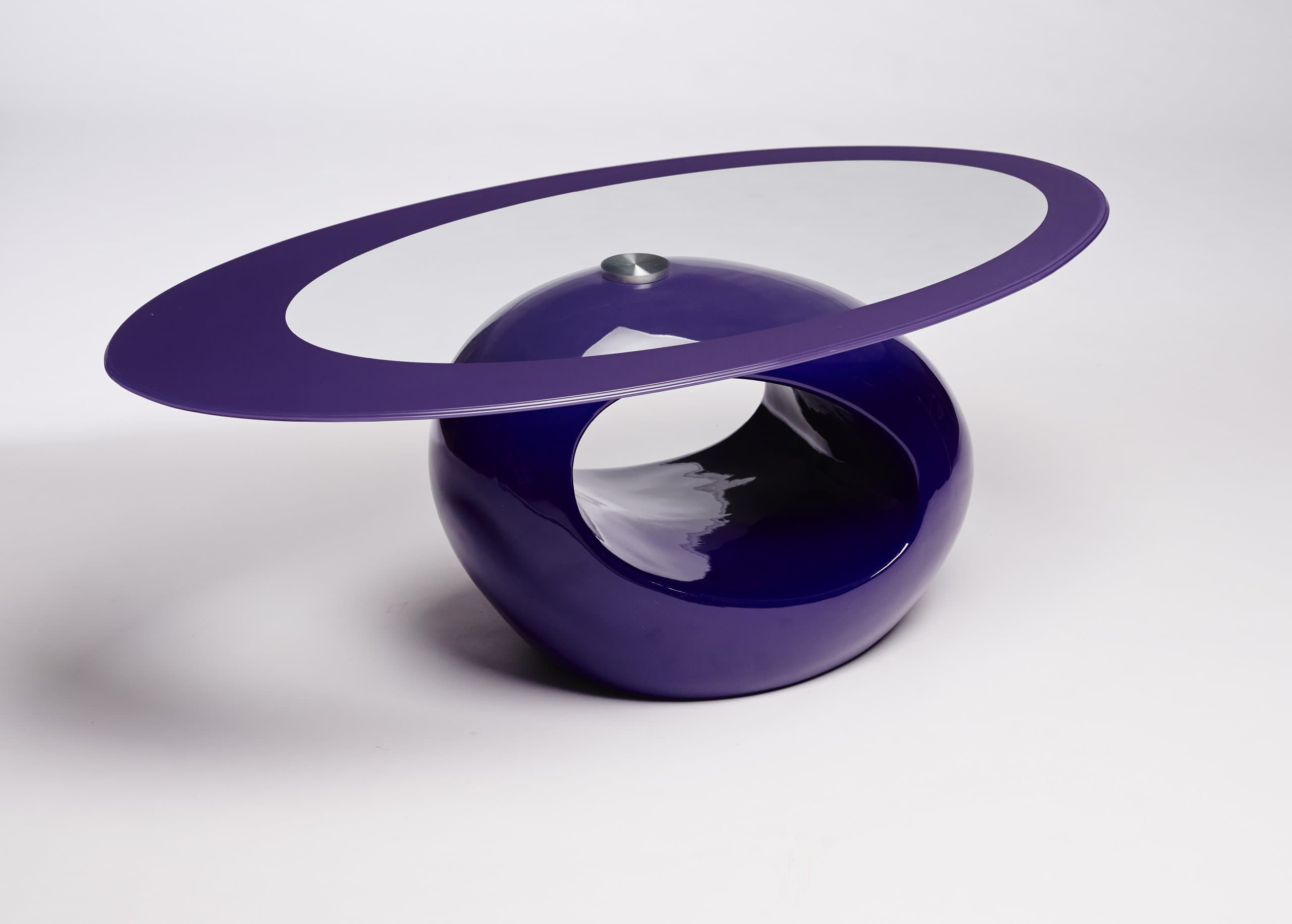 UKCOFFEETABLES Designer Oval Coffee Table (PURPLE)