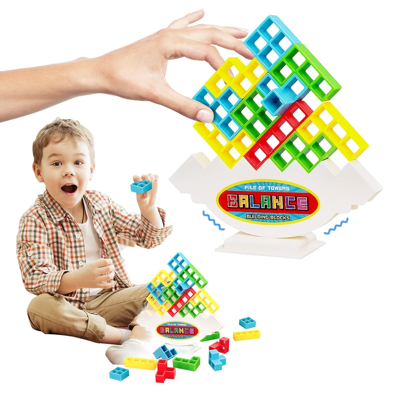 YSINOBEARTetris Stacks Balancing Game, a Stackable Board Game Balancing Toy for Children and Adults, Perfect for Family Games Parties Trips