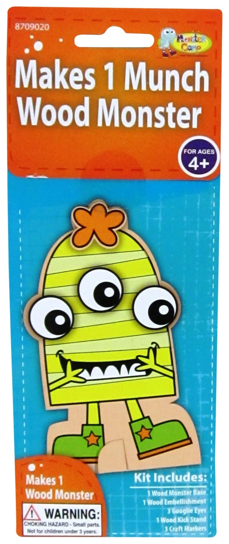 Monster Camp Munch Wood Doll Craft Activity Kit
