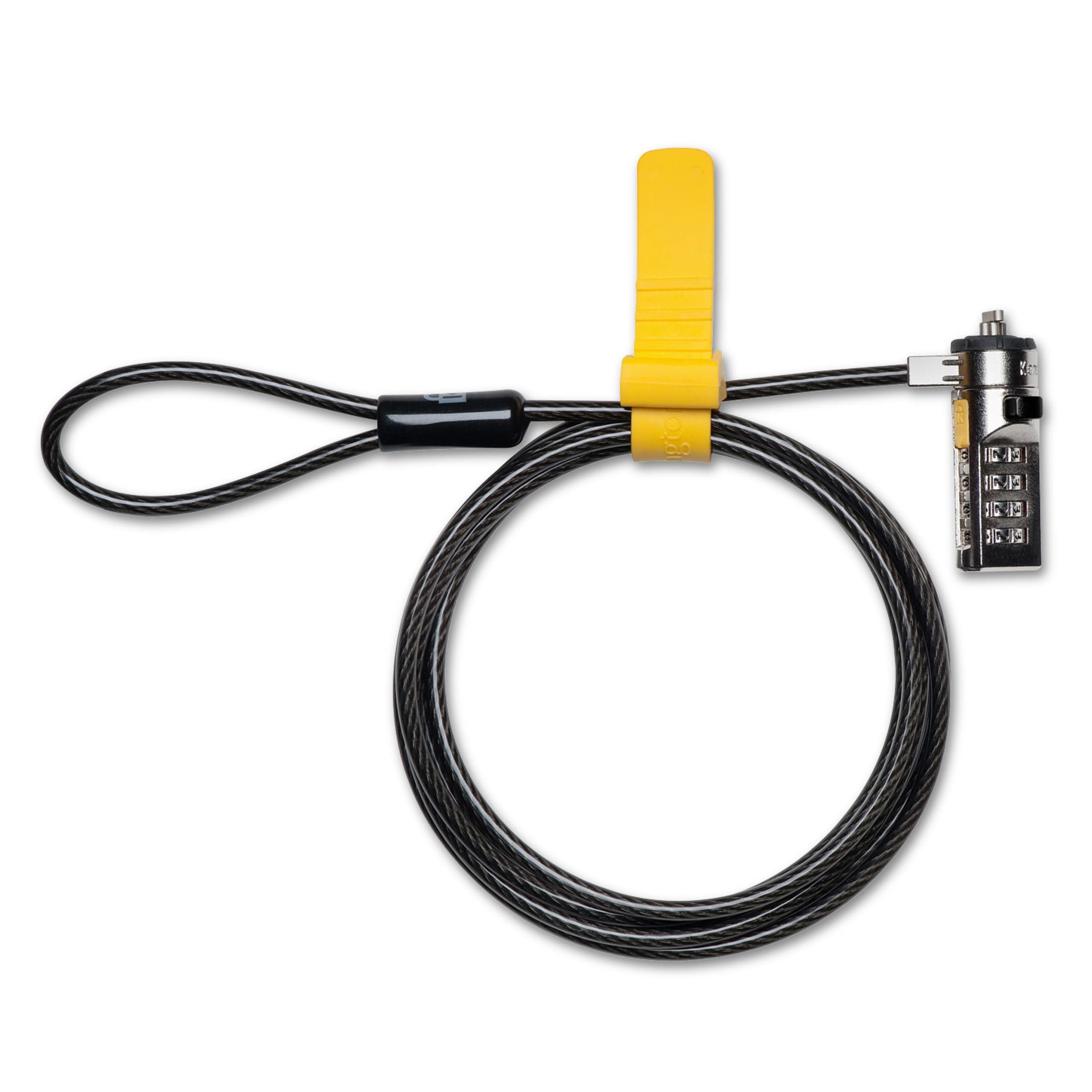Combination Cable T-Bar Standard Lock Slot for Laptops, Resettable 4 digit password with 6 Foot Cable, K64673AM