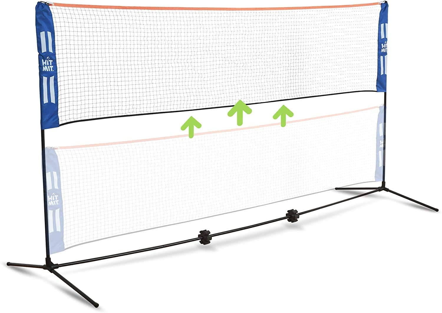 HIT MIT Adjustable Height Portable Badminton Net Set - Competition Multi Sport Indoor or Outdoor Net for Playing Pickleball, Kids Volleyball, Soccer Tennis, Lawn Tennis - Easy and Fast Assembly