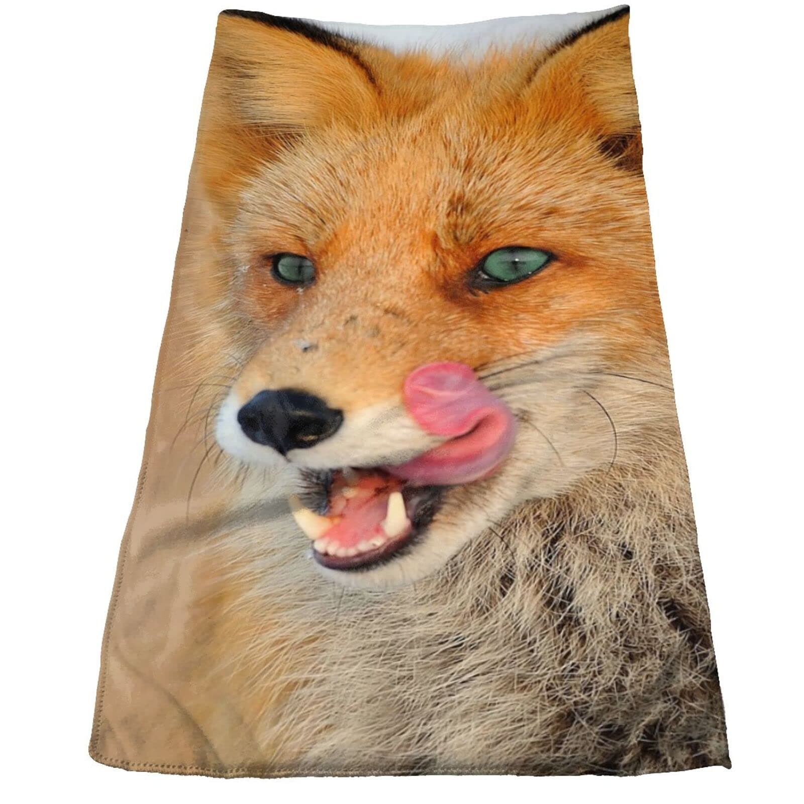 Cute-fox Microfiber Towel Hand Towels Bathroom Super Soft, Plush and Highly Absorbent Bathroom Gym Sports Spa Travel Camping 27.5 X 12 Inch