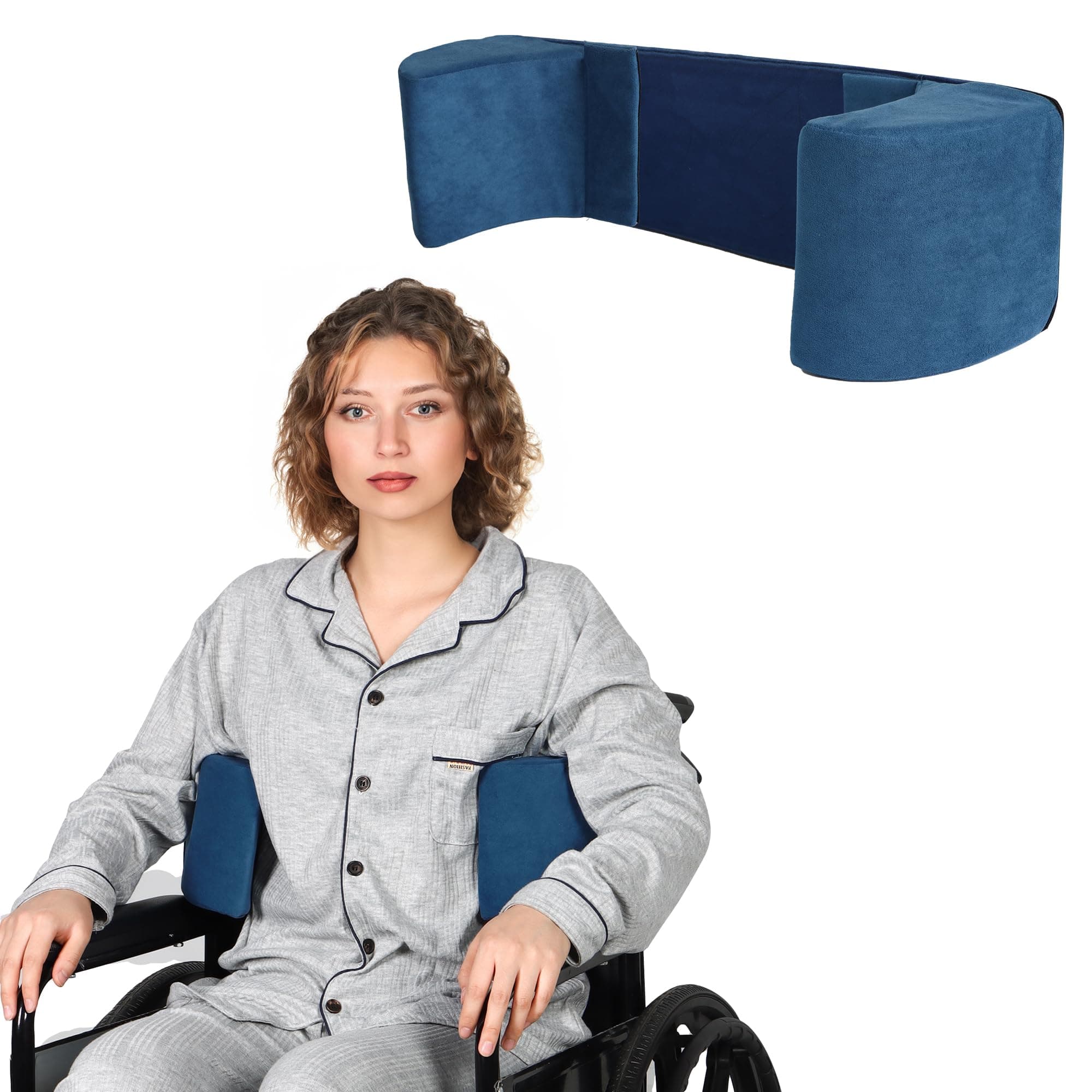 REAQER Lateral Support for Wheelchair Side Guards Back Support Wedge Cushion for Seniors Unable to Sit Upright in wheelchairs