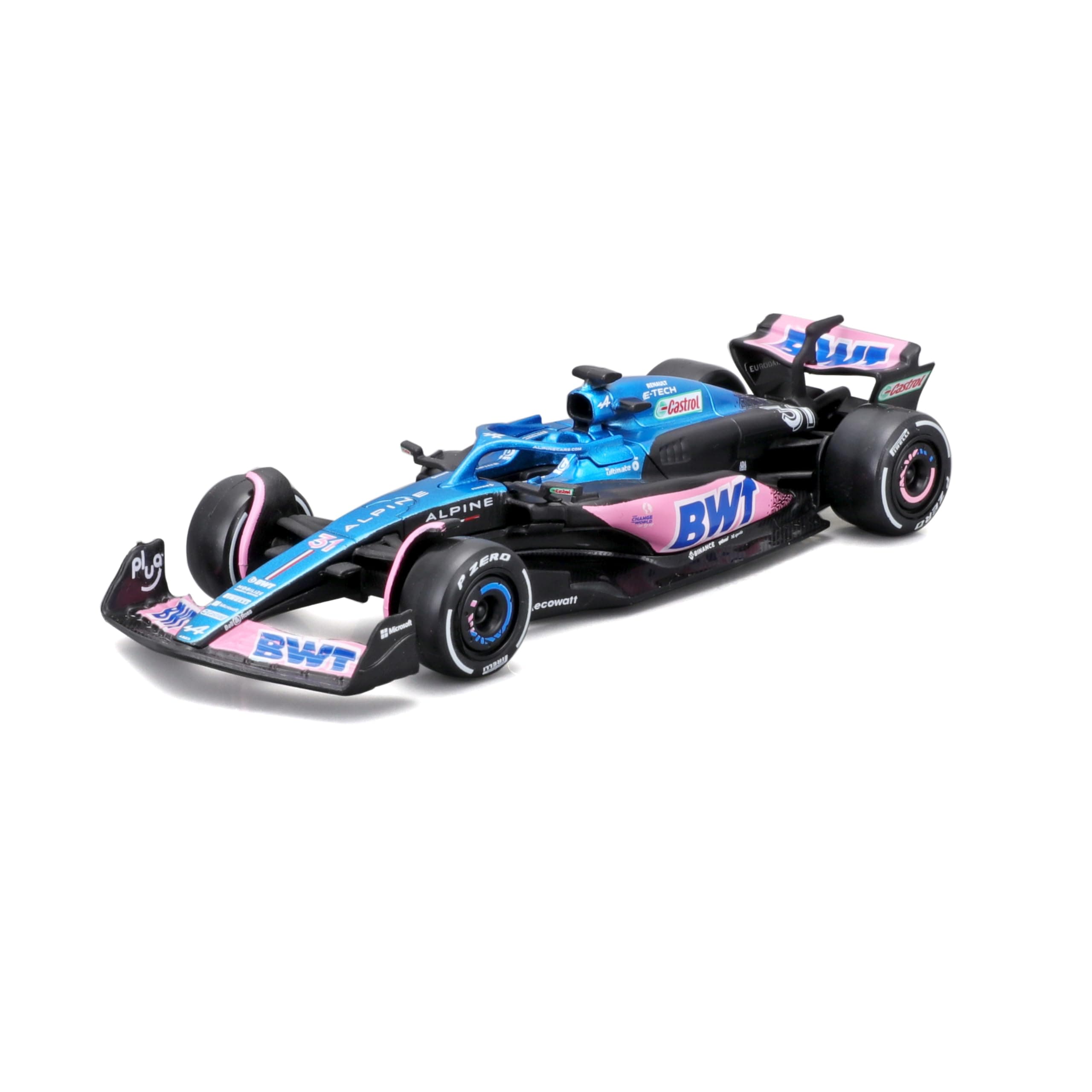 Bburago - Formula 1 Alpine 2023 by Charles Ocon - 1:43 Vehicle Reproduction - Racing Collection - Collectable Children's Toy from 3 Years - 38072O
