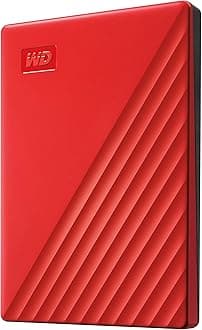 WD 2TB My Passport Portable HDD USB 3.0, with software for device management, backup and password protection, Works with PC, Xbox and Playstation, Red