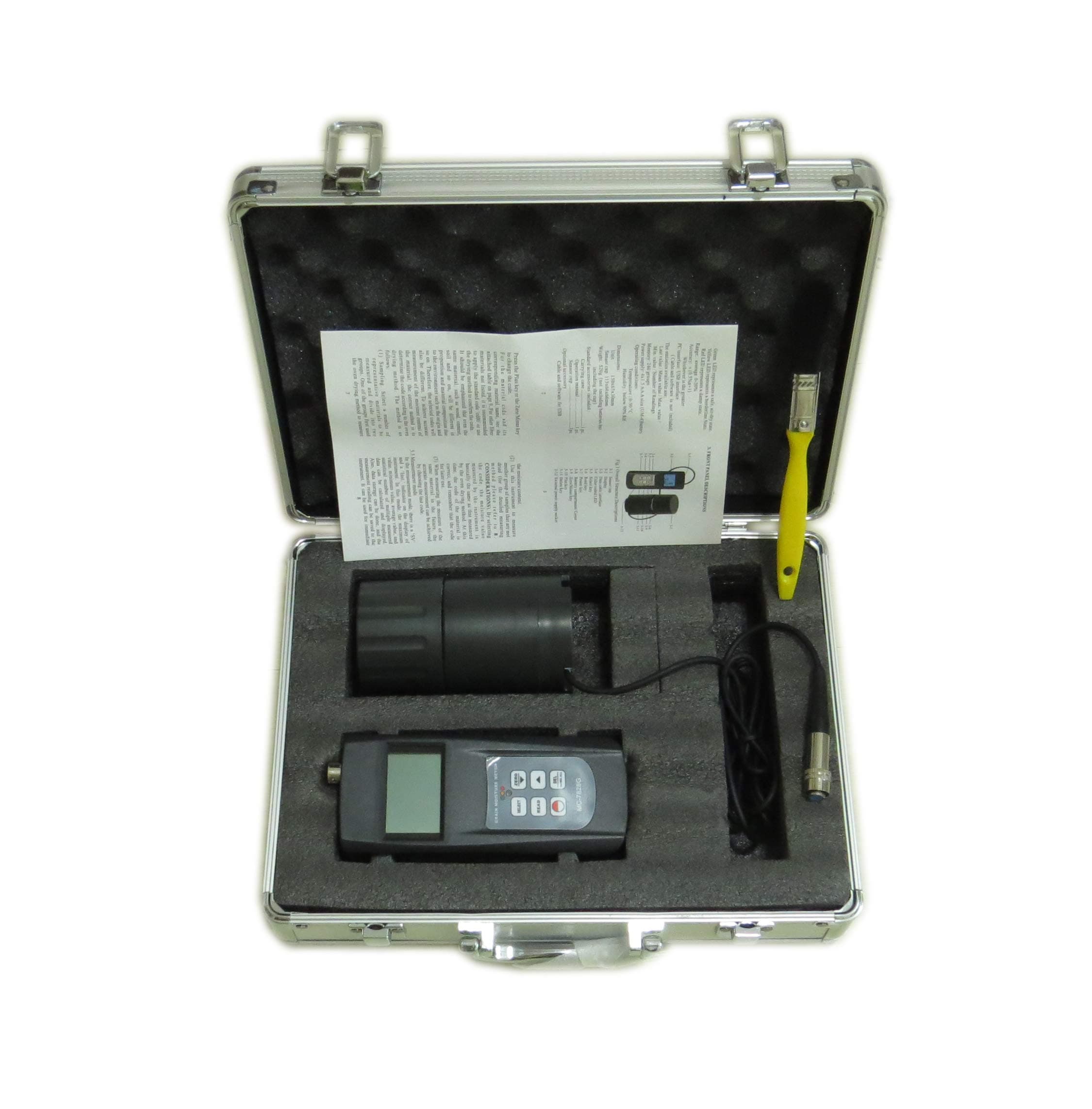 BYQTEC MC-7828G Digital LCD Grain Moisture Meter Cup Sensor 50% LED Indicator Seed Rice Oat Wheat Tester