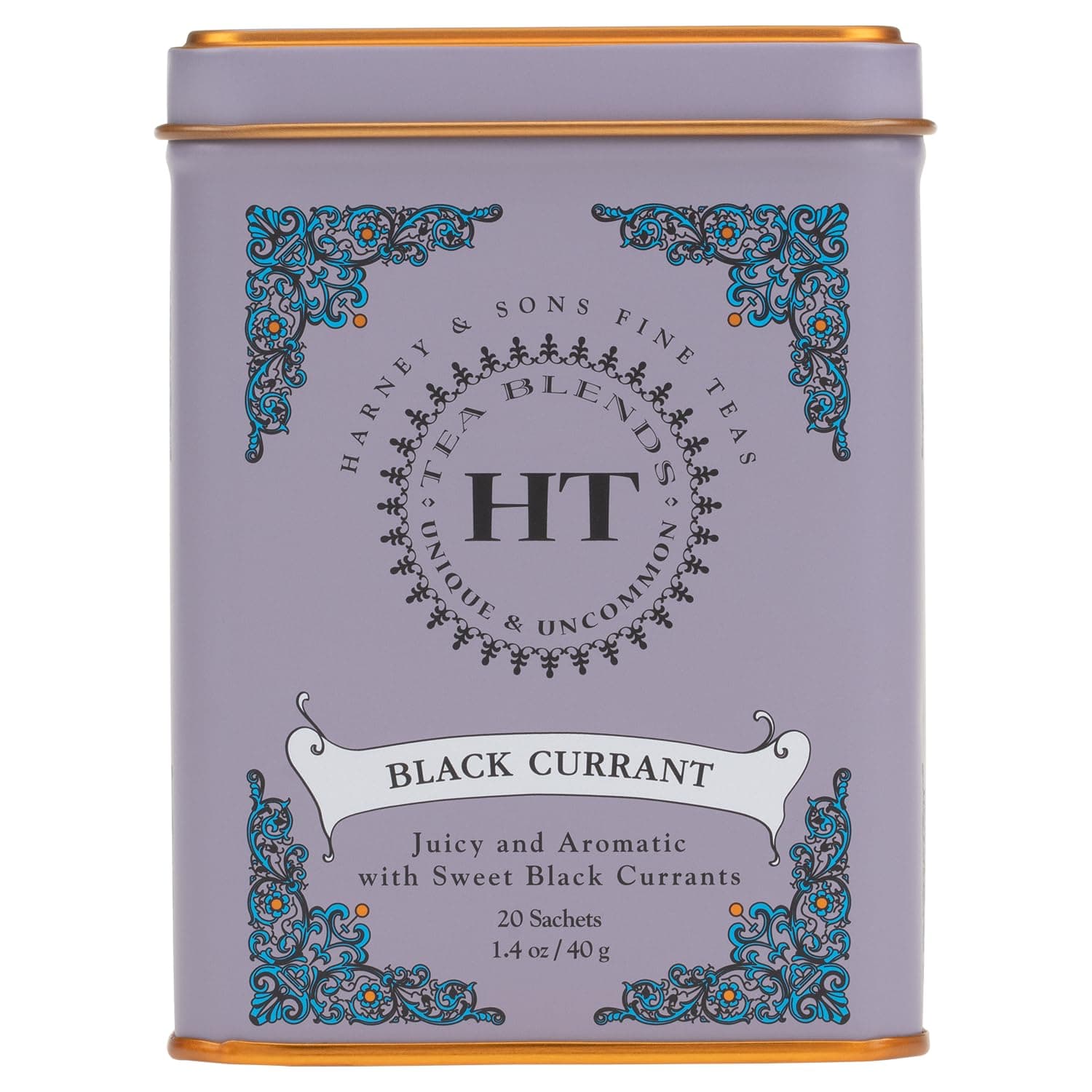 Harney & Sons Caffeinated Black Currant Black Tea Tin 20 Sachets