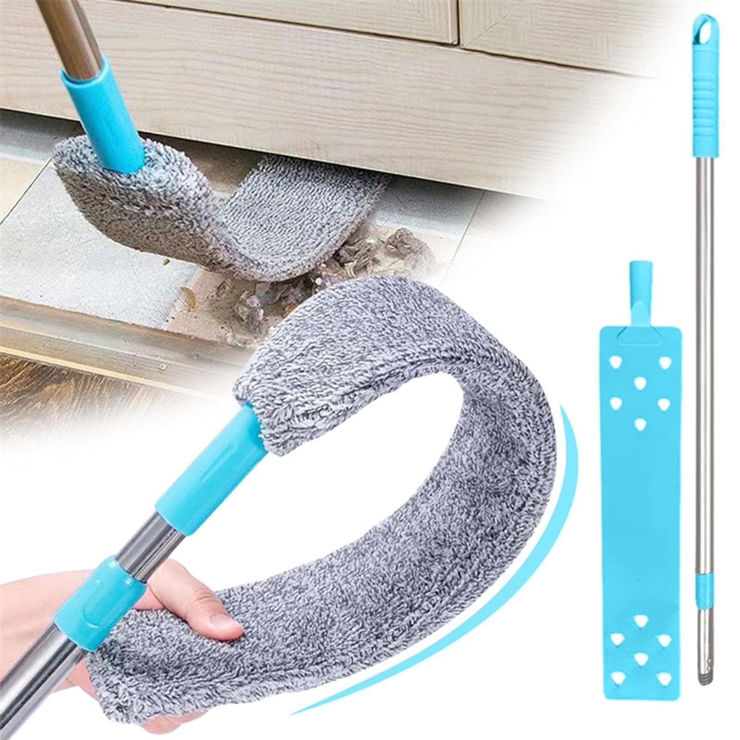 AARUX Gap Dust Cleaner | Flexible Microfiber Retractable Hand Duster Cleaner | Cleaning High Ceiling Fans,Cobwebs, Blinds | Removable and Washable Gap Cleaning Brush for Home & Kitchen (Pack-1)