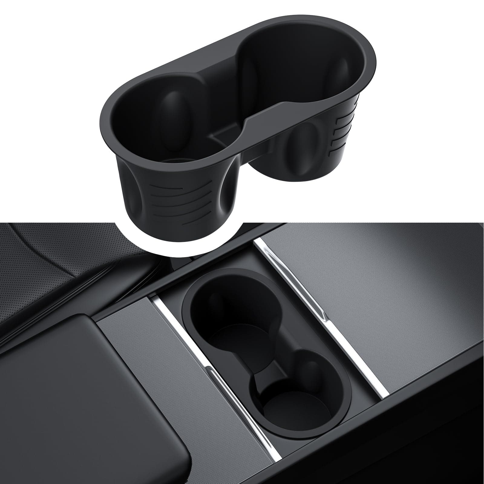 Motrobe 2025 2026 Tesla Model Y Juniper Cup Holder Insert 2024 2025 2026 Model 3 Highland Center Console Cupholder Silicone Model 3 Highland Model Y Juniper Accessory (Standard/Premium/Performance)