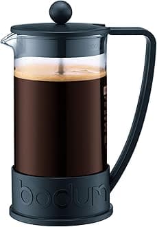 Brazil French Press 1-Liter 8-Cup Coffee Maker, 34-Ounce, Black 34 Ounce 10938-01B