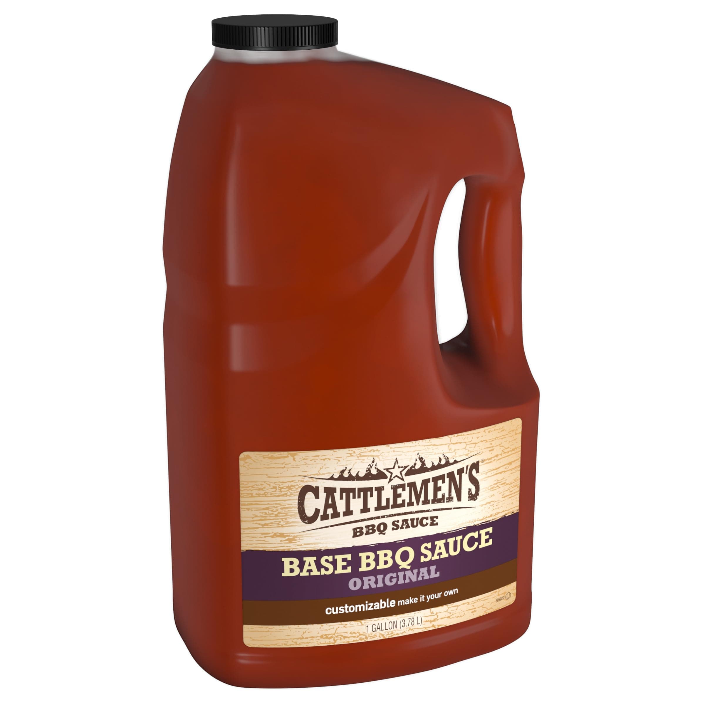 Cattlemen's Original Base BBQ Sauce, 1 gal - One Gallon Container Customizable Barbecue Sauce Base for Chefs, Ideal for Ribs, Briskets, Sauces for Salads, Seafood and More