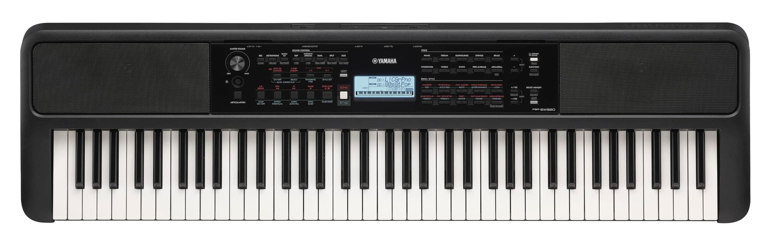Yamaha PSREW320 76-Touch-Sensitive-Key Electronic Keyboard with Smart Chord & Tactile Tutor