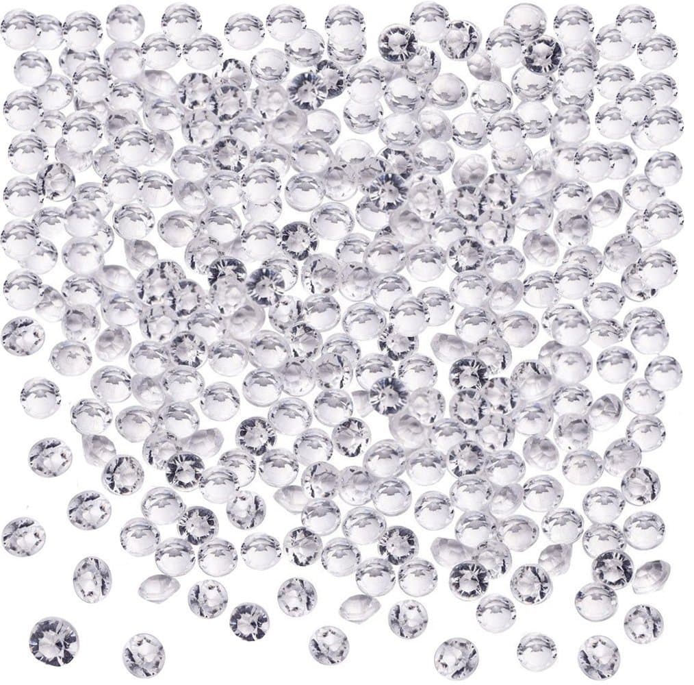 5000 CLEAR WEDDING TABLE DIAMONDS CONFETTI SCATTER CRYSTALS - FOR 6 TO 8 TABLES by Wedding Bliss