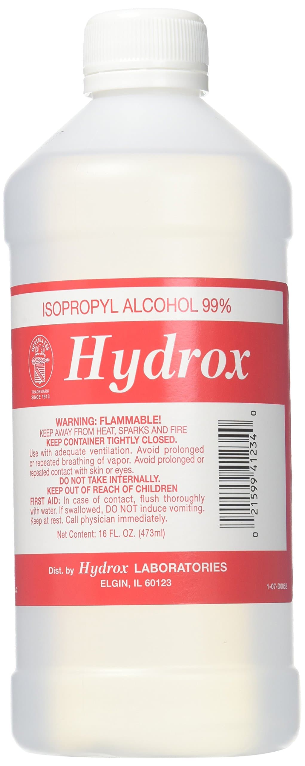 Hydrox Alcohol 99% Isopropyl Pint 16 oz Pack 2
