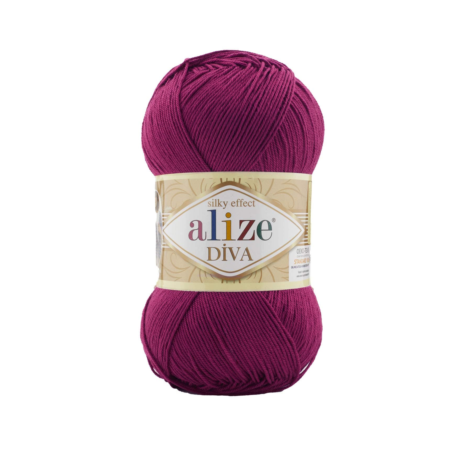 Alize Diva Silk Effect 100% Microfiber Acrylic Yarn 1 Ball skeins 100gr 383yds (326 - Purple)