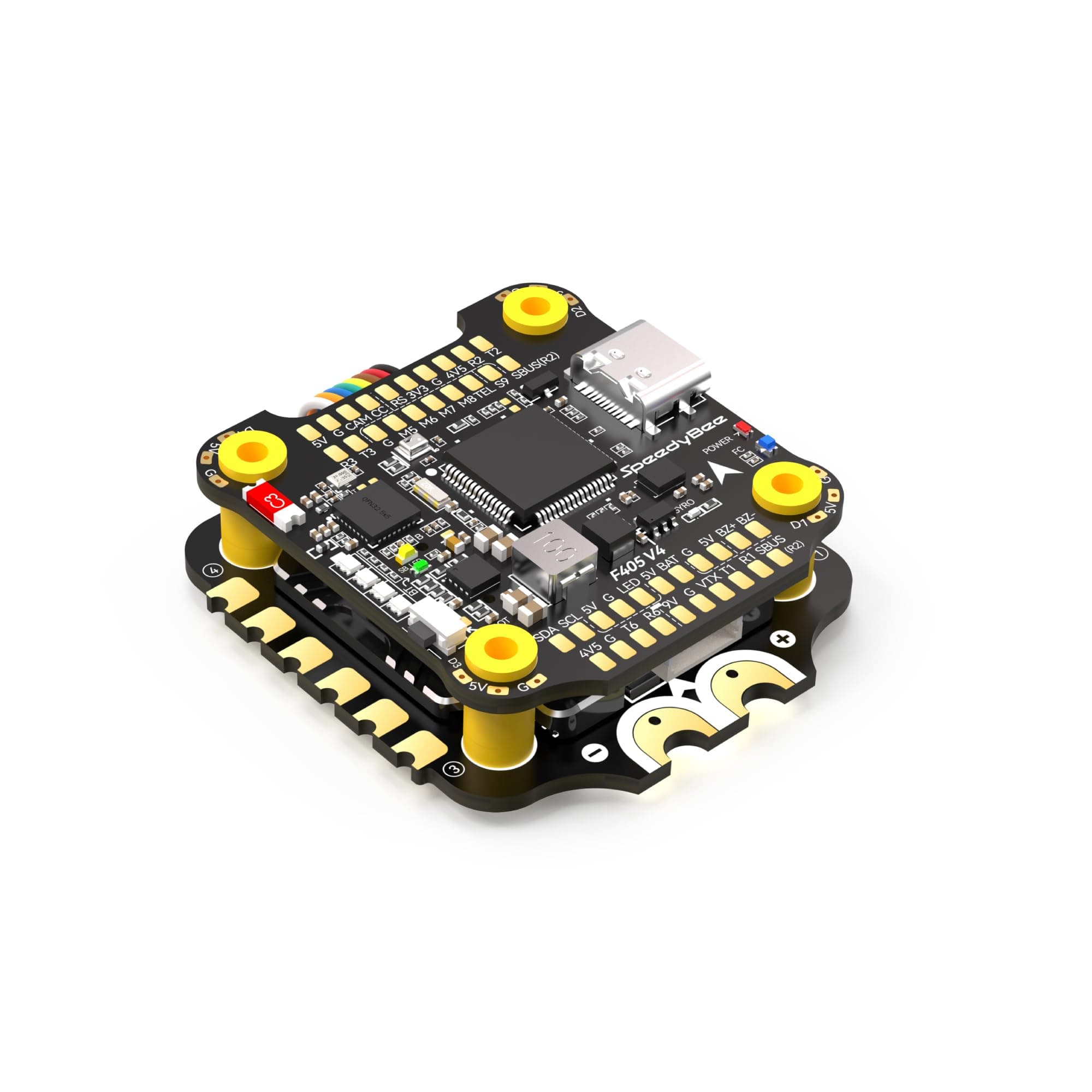 SpeedyBee F405 V4 Flight Controller Stack:30x30 Bluetooth Stack with 4in1 55A ESC Board,Wireless Betaflight Configuration,Blackbox,Barometer for DJI Air Unit FPV