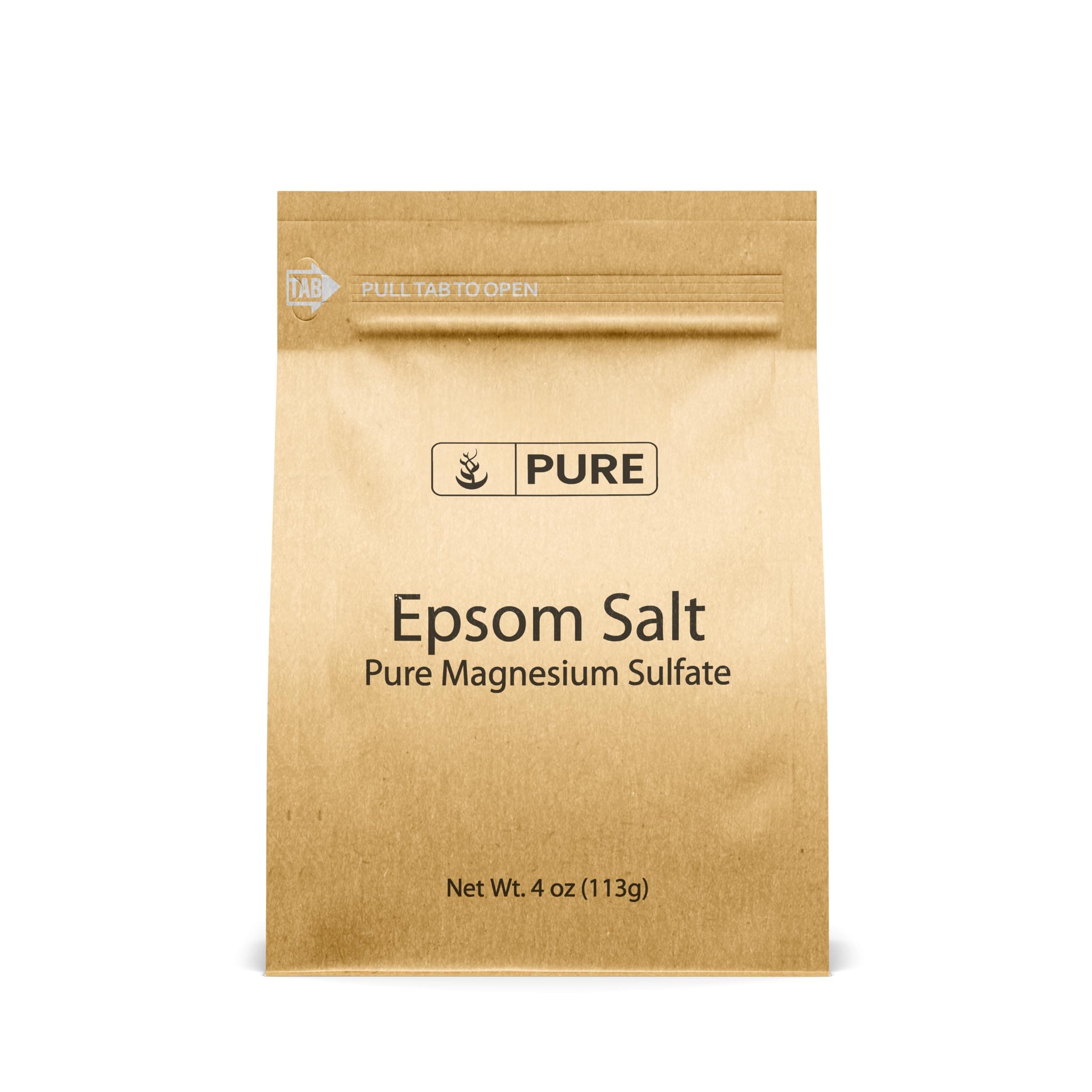 Epsom Salt Pure Magnesium Sulfate, Soaking Solution (4 Ounce)