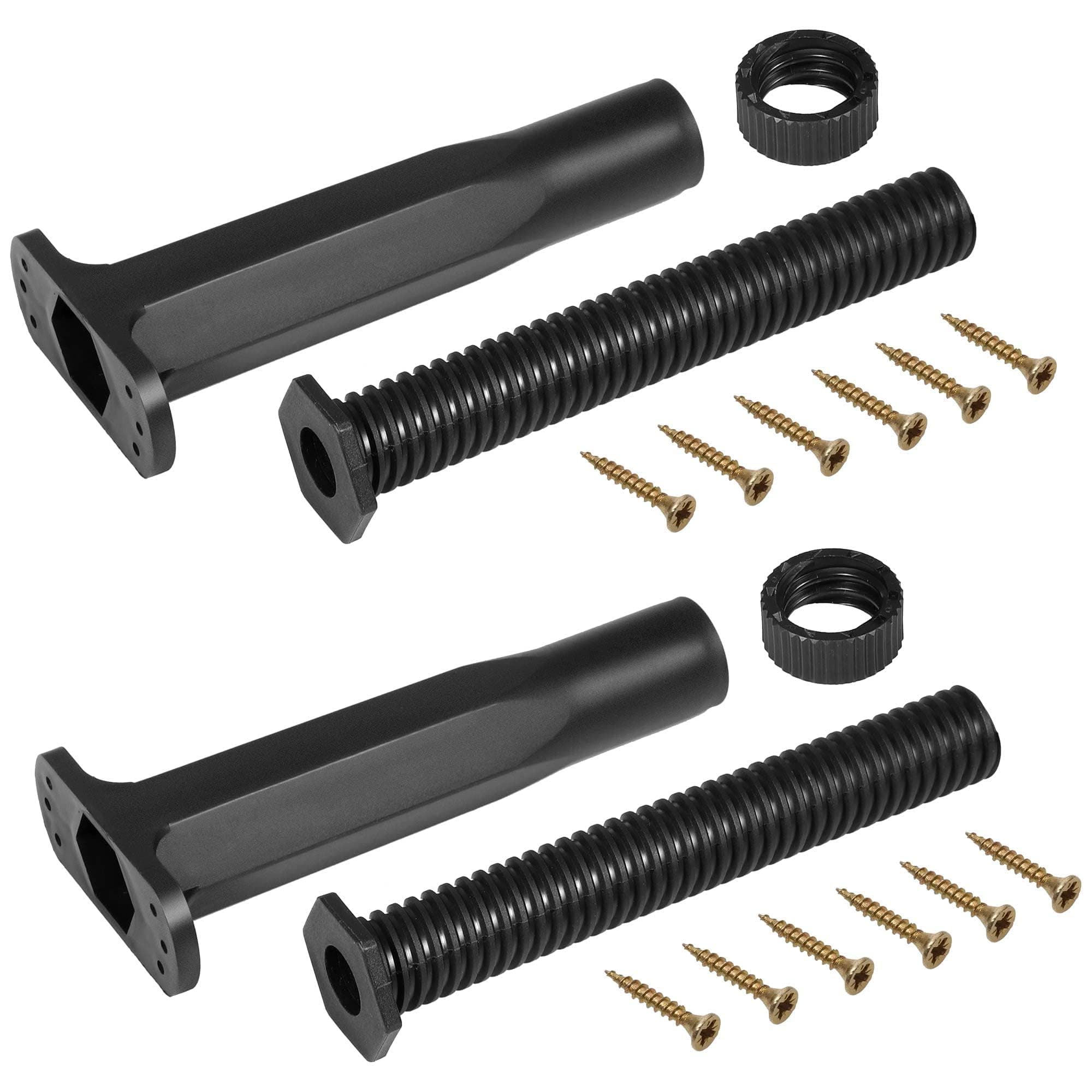 TERRIFI 2 Pcs Adjustable Height Center Support Leg for Bed Frame, Bed Center Slat Support Leg (Black, adjustable)