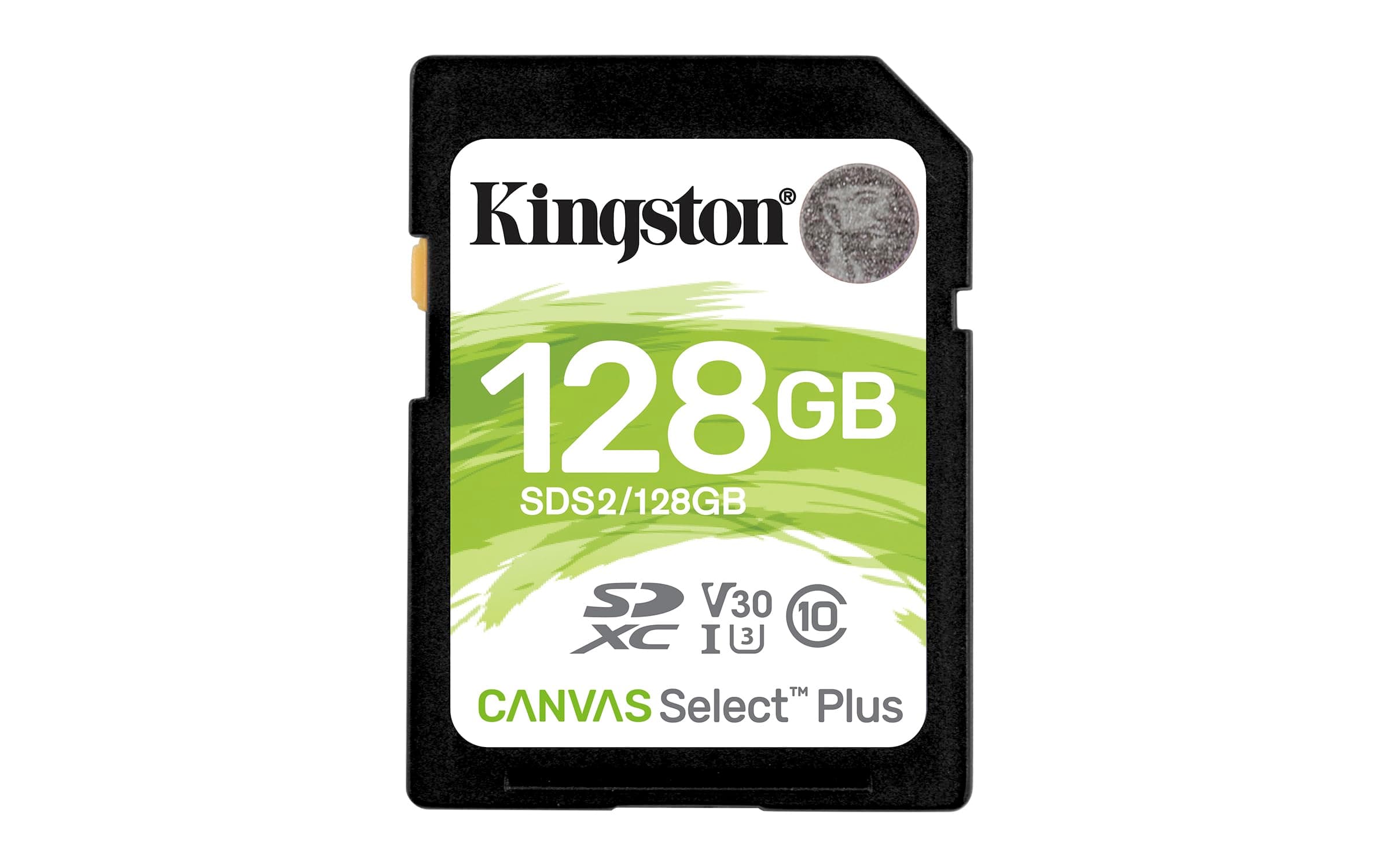 Kingston 128GB SDXC Canvas Select Plus 100MB/s Read Class 10 UHS-I U1 V30 Memory Card (SDS2/128GB)